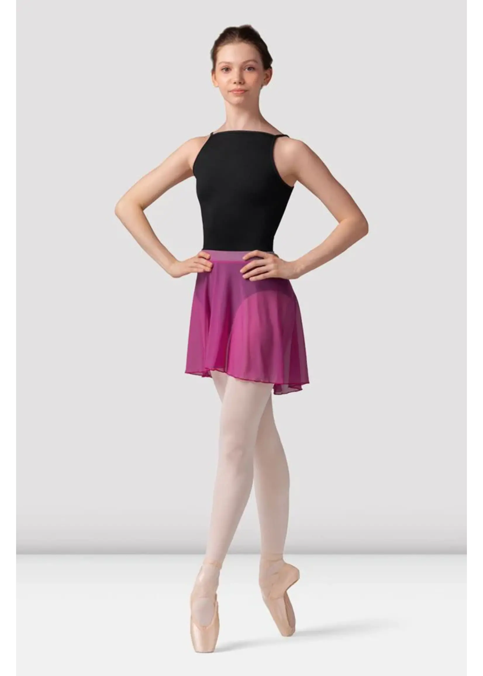 BLOCH & MIRELLA MS10001 MESH SKIRT WITH STRIPED ELASTICATED WAISTBAND