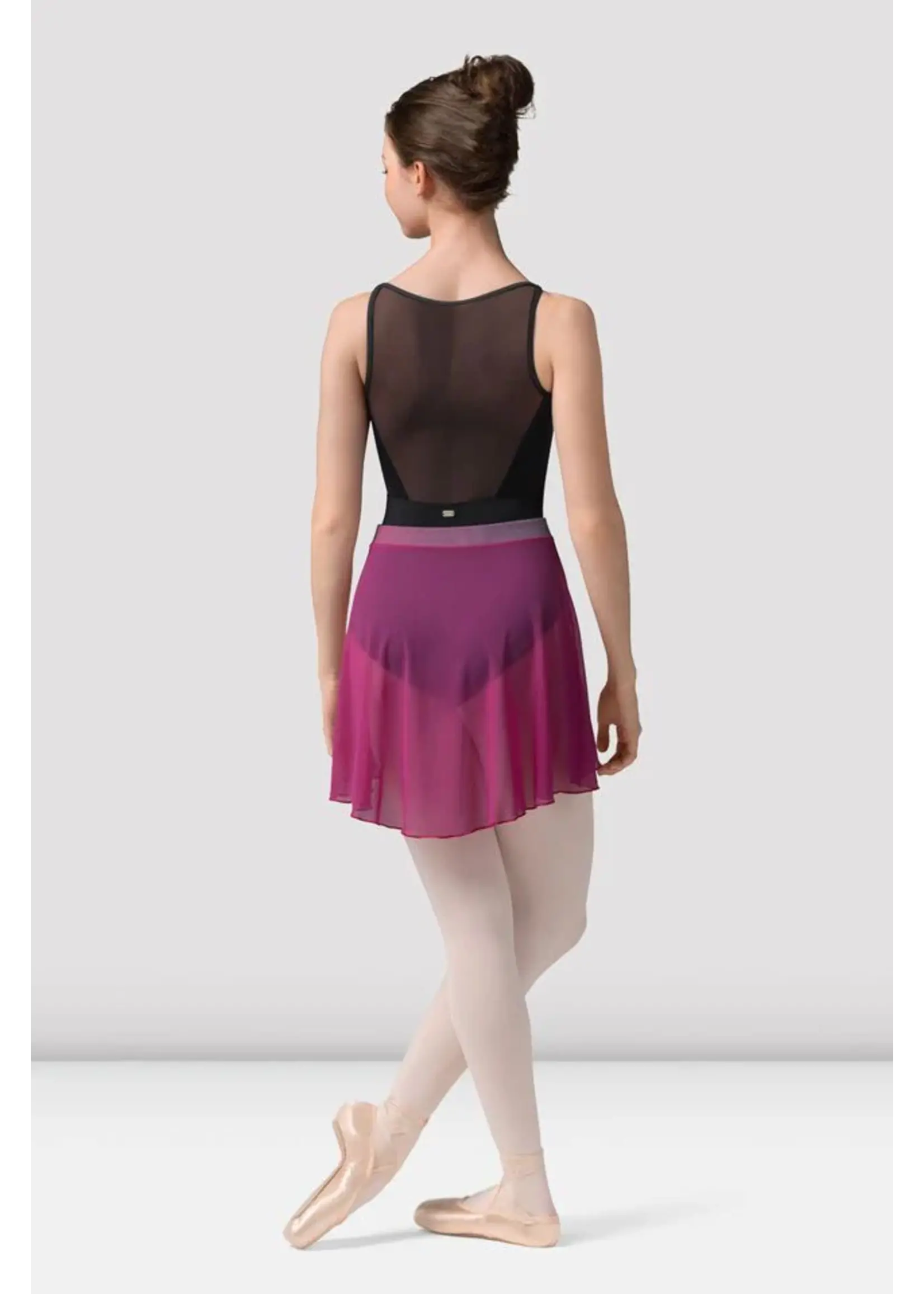 BLOCH & MIRELLA MS10001 MESH SKIRT WITH STRIPED ELASTICATED WAISTBAND