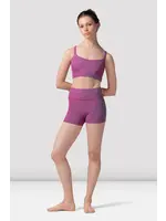 BLOCH & MIRELLA M30002L MESH CROSS BACK DOUBLE STRAP CAMISOLE CROP TOP