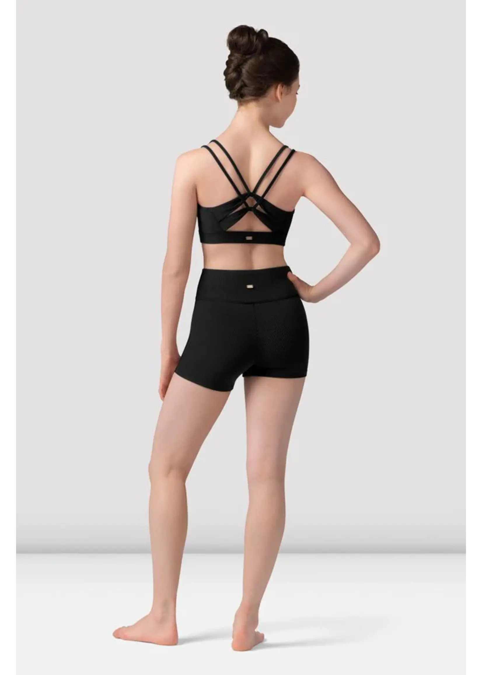 BLOCH & MIRELLA M90001L STRIPED HIGH WAIST SHORTS