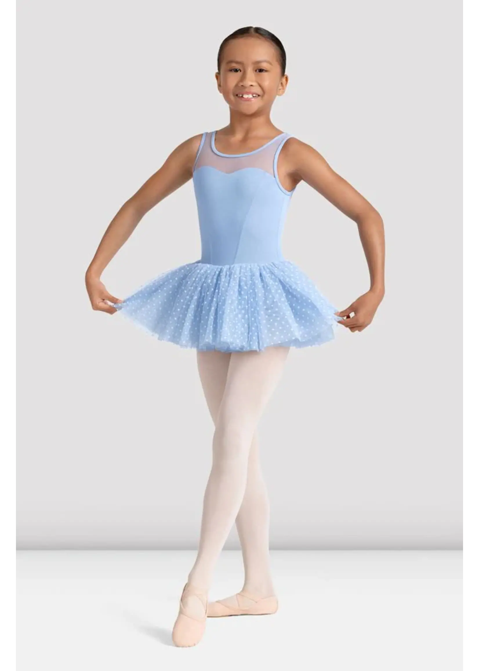 BLOCH & MIRELLA M50002C SCOOP NECK WITH KALEIDOSCOPE MESH BACK TUTU LEOTARD