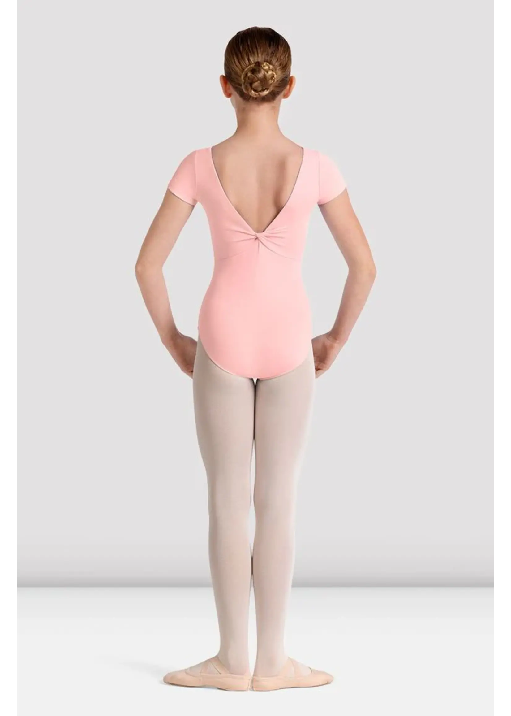 BLOCH & MIRELLA M20005CB BOAT NECK KALEIDOSCOPE PRINT TWIST BACK CAP SLEEVE LEOTARD