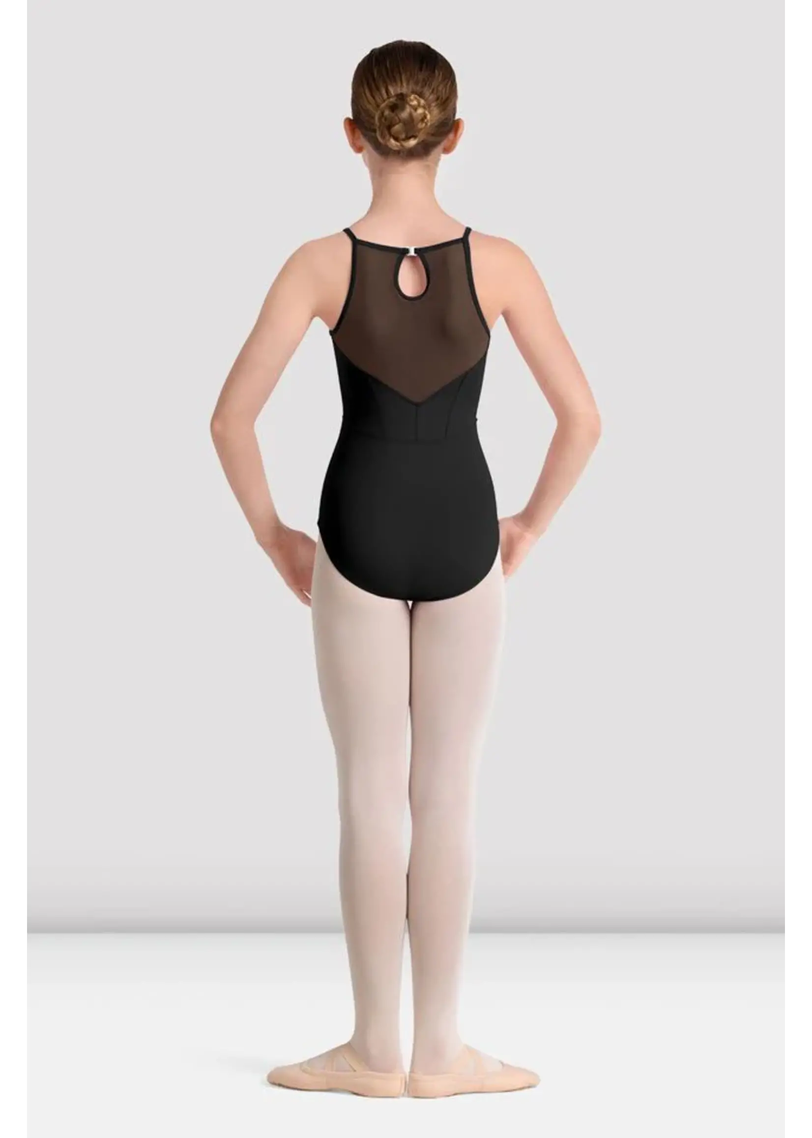BLOCH & MIRELLA M40002C HALTER NECK BODICE KEYHOLE MESH BACK LEOTARD