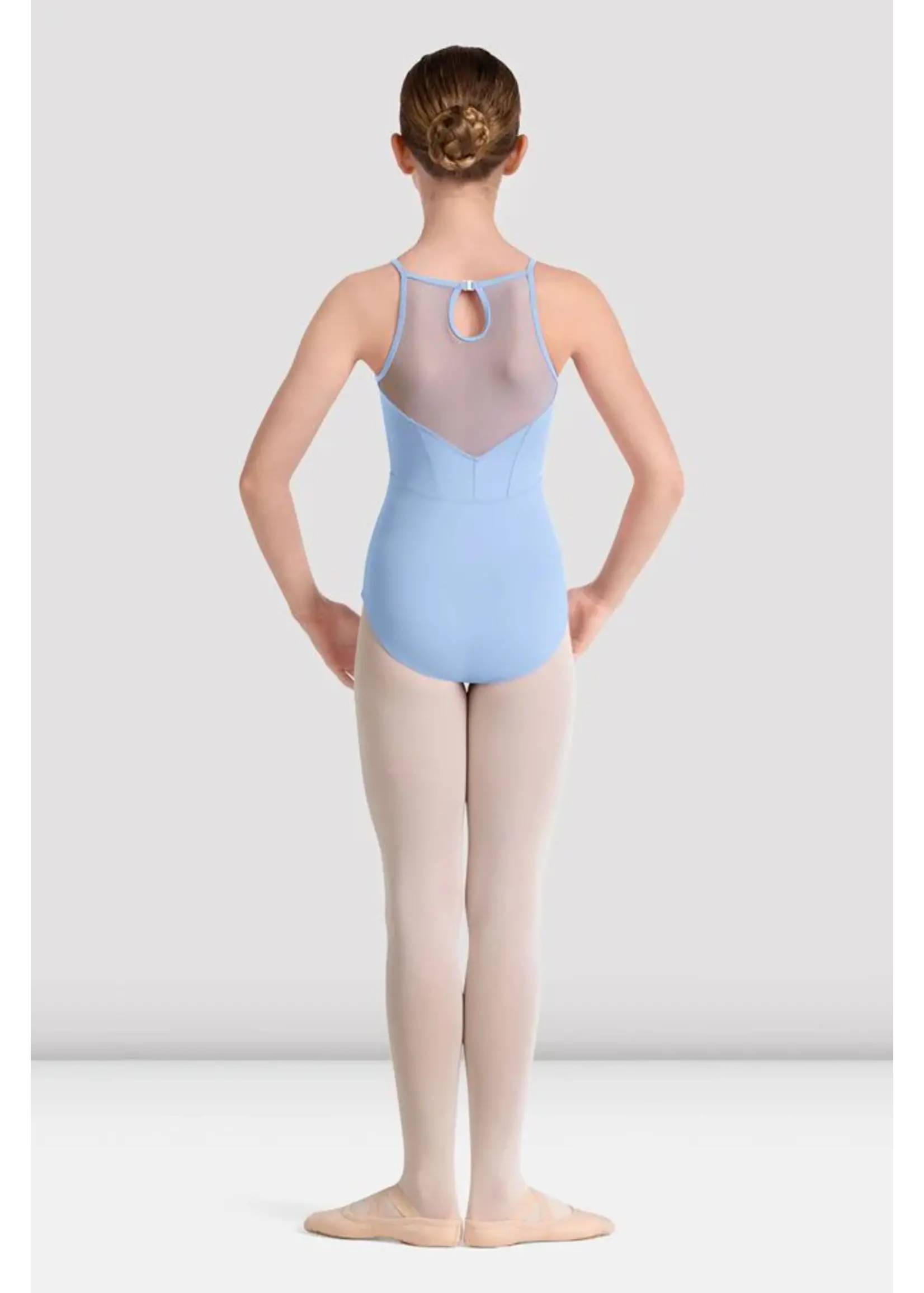 BLOCH & MIRELLA M40002C HALTER NECK BODICE KEYHOLE MESH BACK LEOTARD