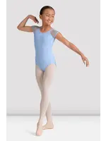 BLOCH & MIRELLA M20004C GATHERED SCOOP NECK KALEIDOSCOPE MESH CAP SLEEVE LEOTARD