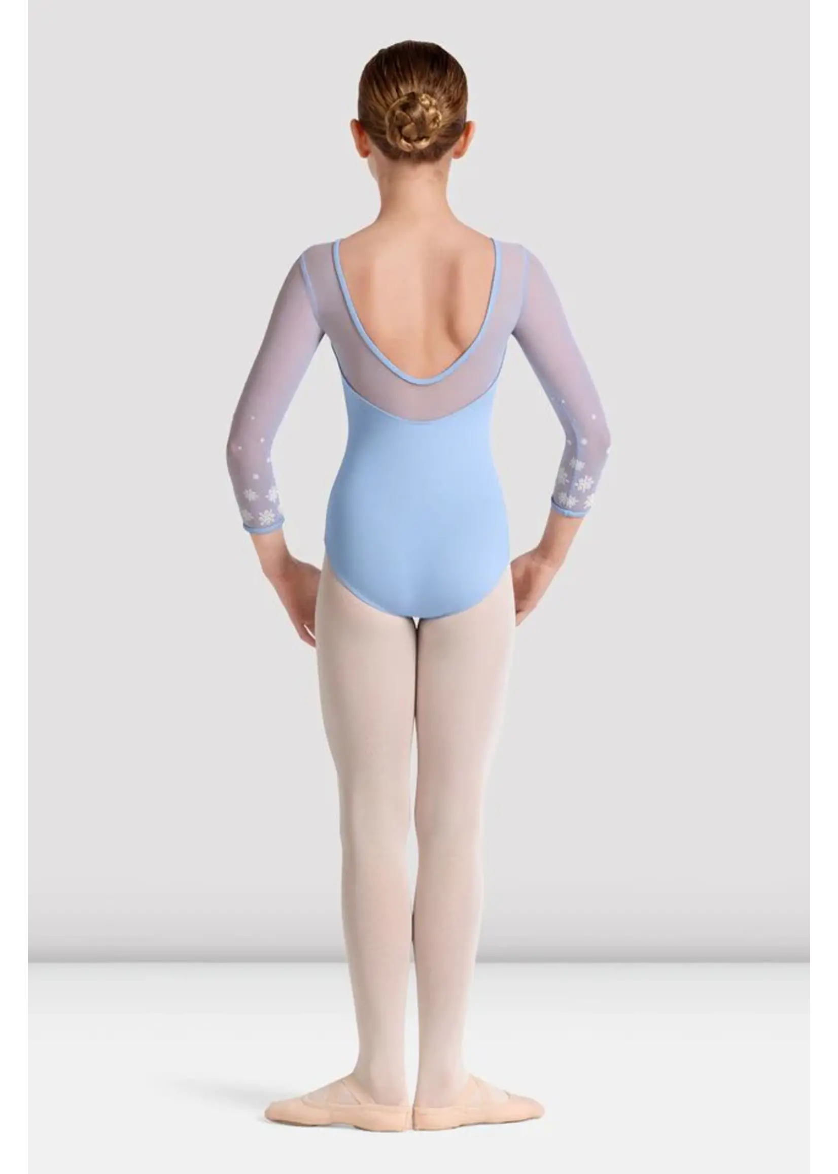 BLOCH & MIRELLA M60002C BOATNECK KALEIDOSCOPE MESH 3/4 SLEEVE LEOTARD