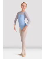BLOCH & MIRELLA M60002C BOATNECK KALEIDOSCOPE MESH 3/4 SLEEVE LEOTARD