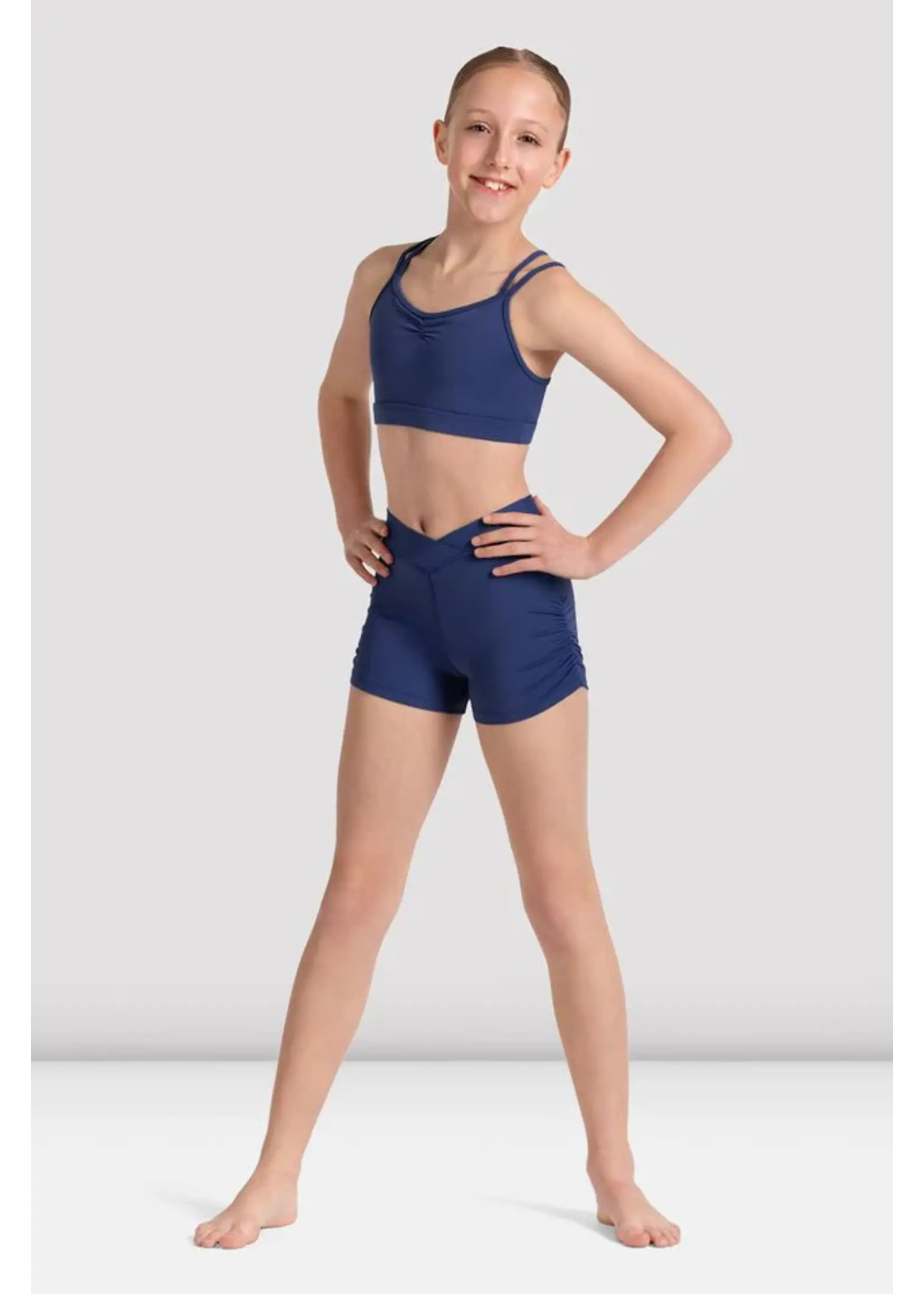 BLOCH & MIRELLA M90002C SIDE RUCHED V-WAIST SHORTS