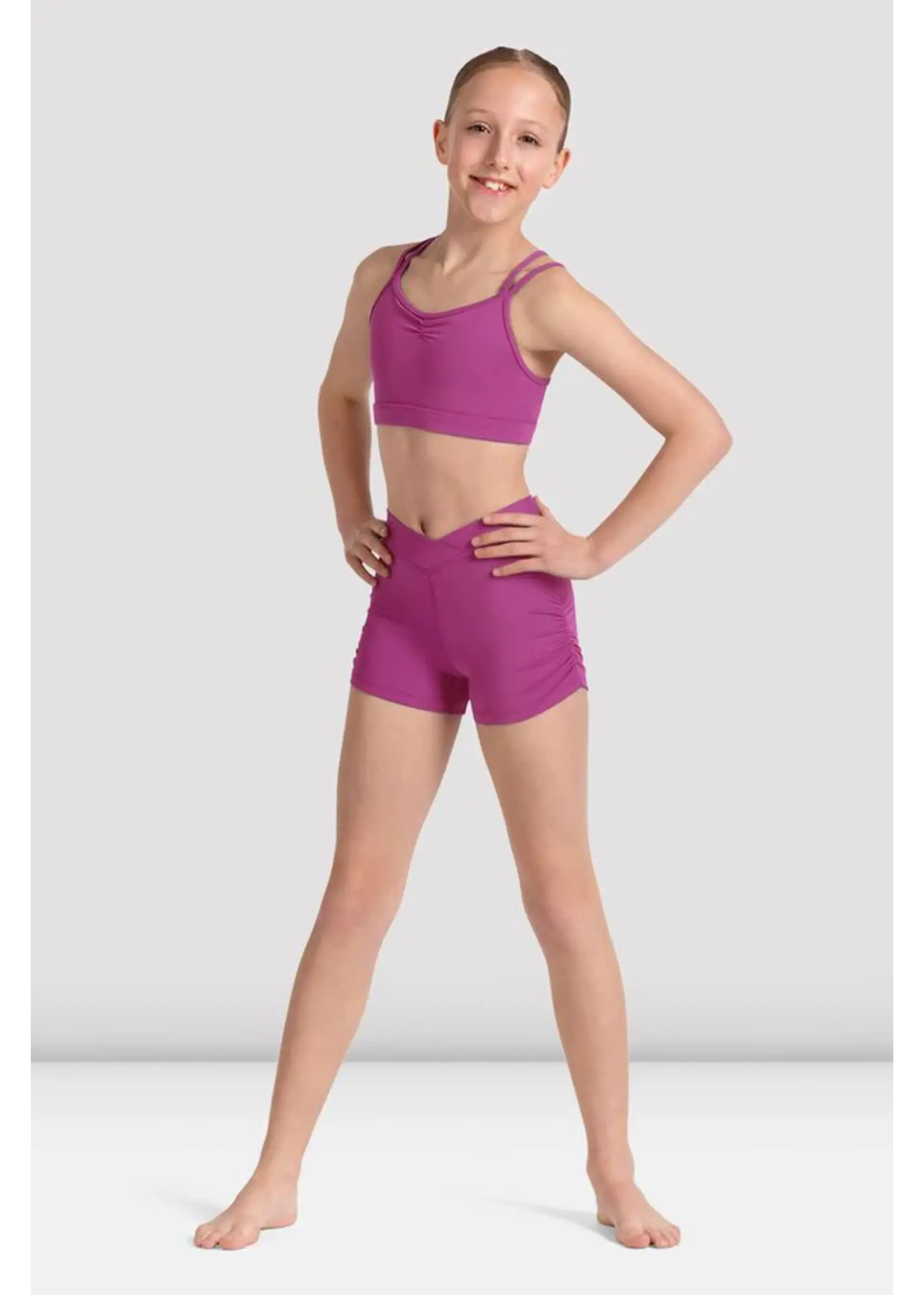 BLOCH & MIRELLA M90002C SIDE RUCHED V-WAIST SHORTS