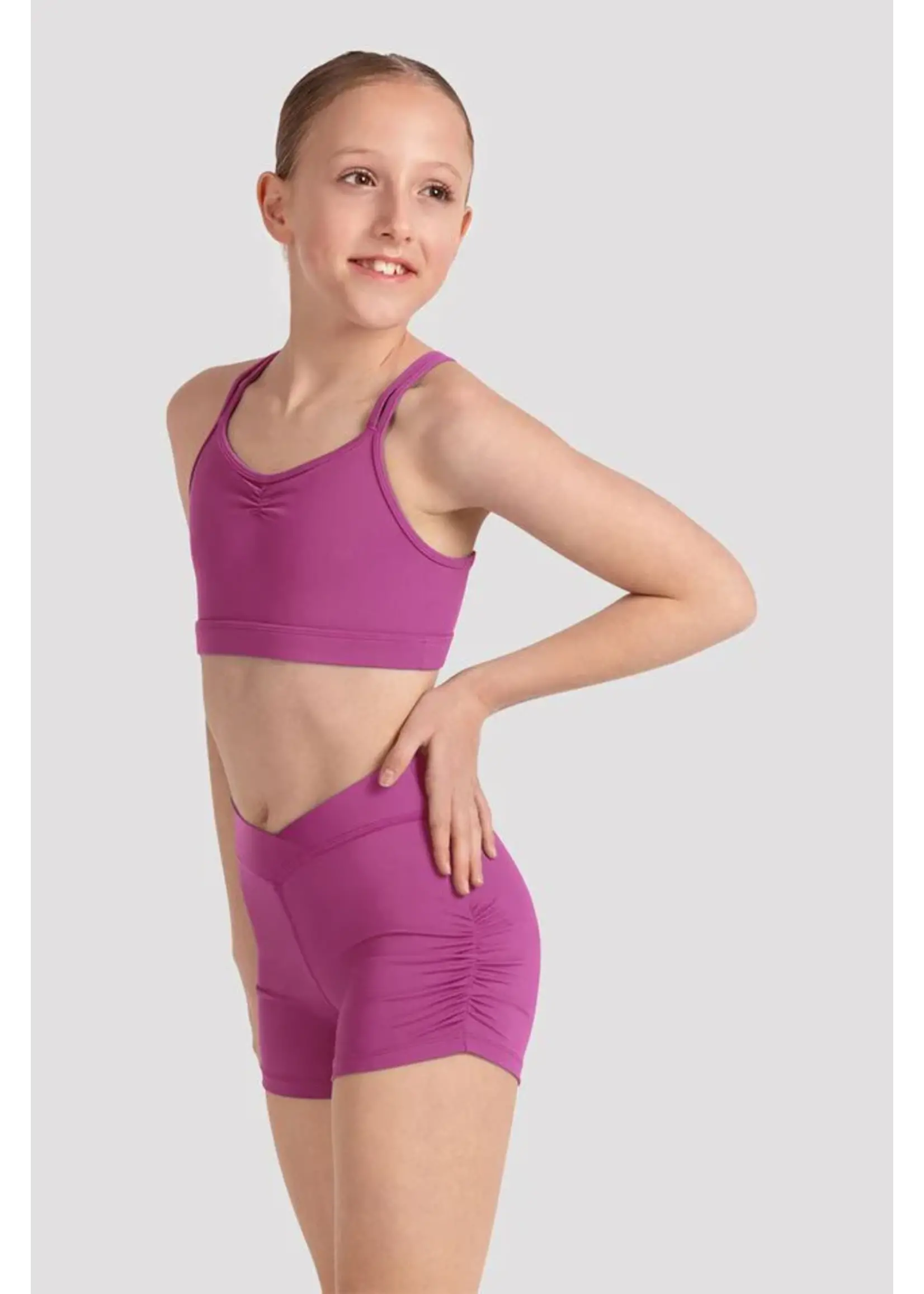 BLOCH & MIRELLA M90002C SIDE RUCHED V-WAIST SHORTS