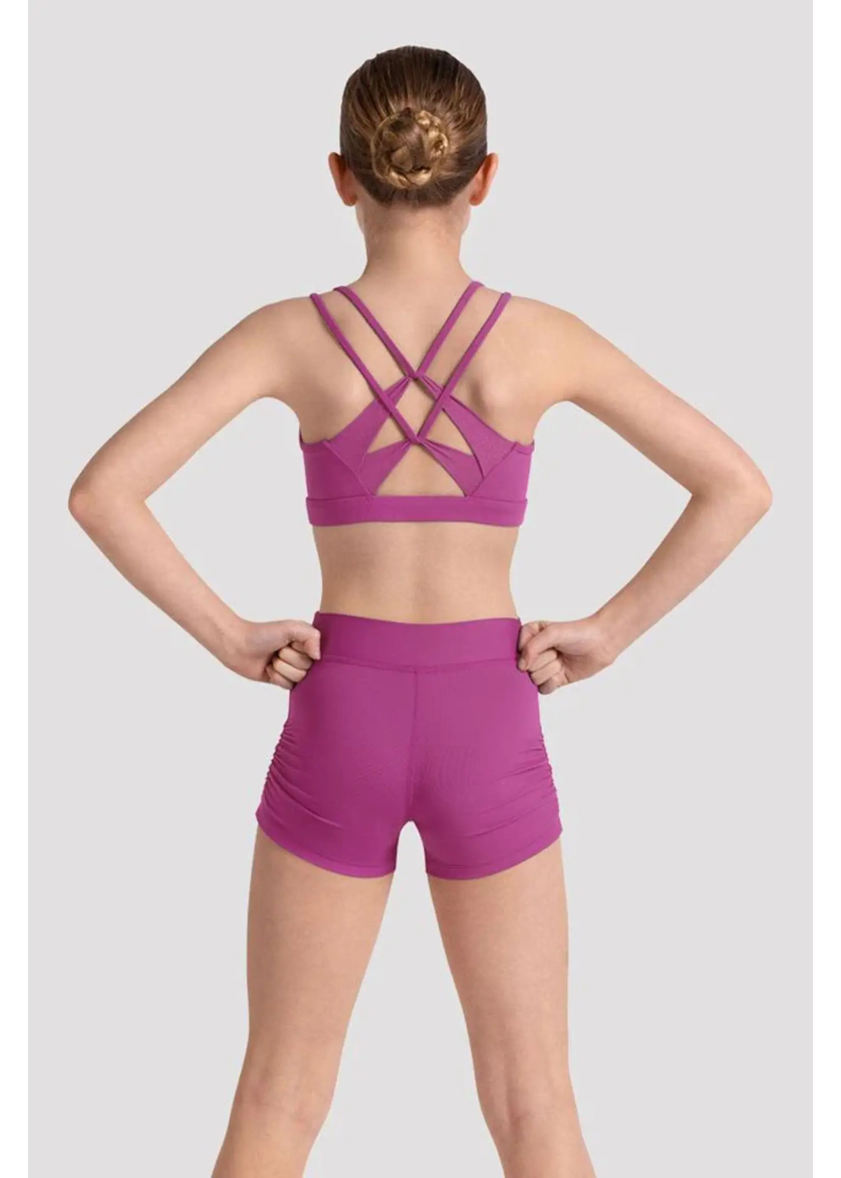 BLOCH & MIRELLA M90002C SIDE RUCHED V-WAIST SHORTS