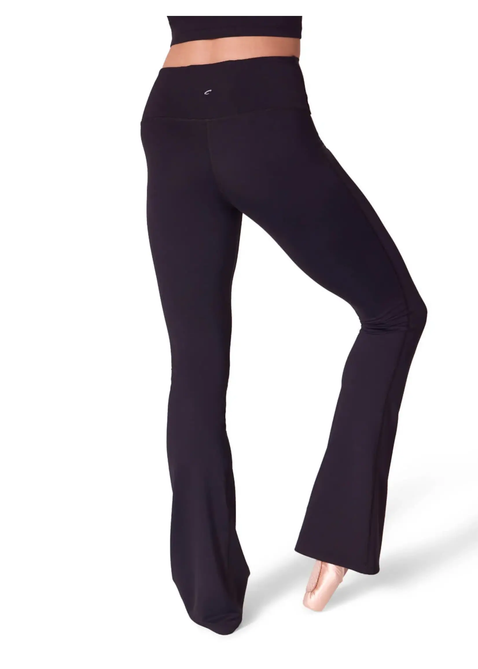 CAPEZIO & BUNHEADS AEL112W ADULT HIGH WAISTED LULU FLARE LEGGING