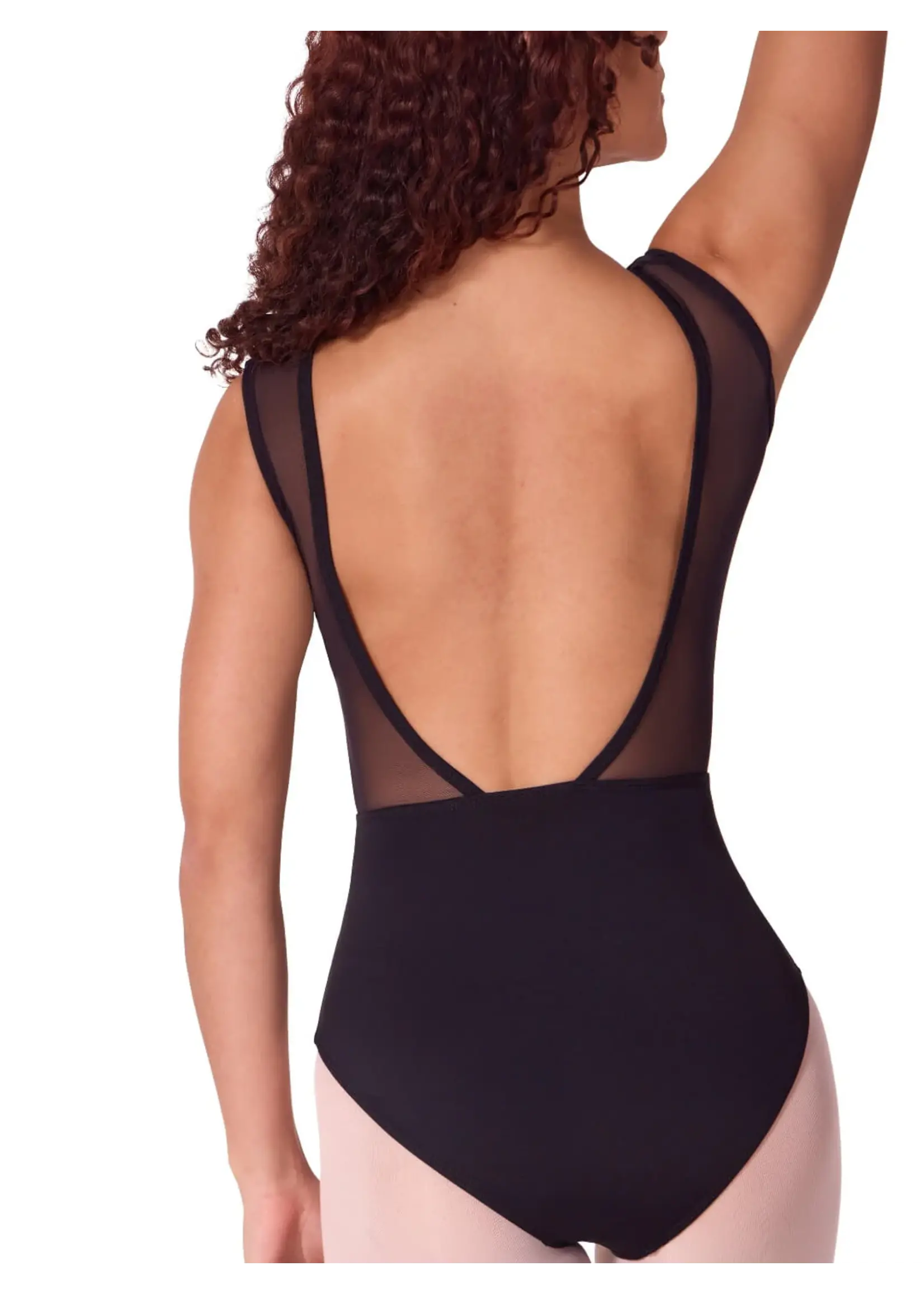 CAPEZIO & BUNHEADS AEL106W SOFT ELEGANCE ADULT ASYMMETRICAL  BOATNECK TANK LEOTARD