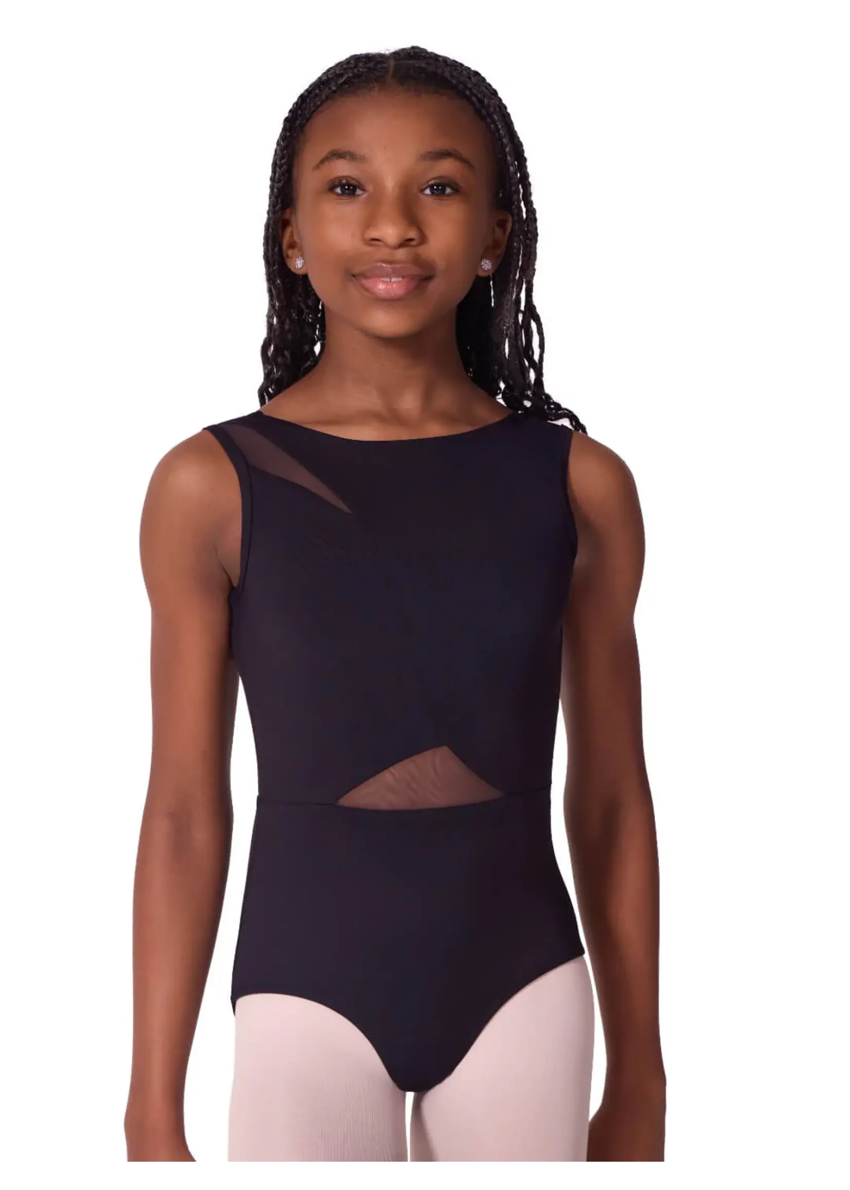CAPEZIO & BUNHEADS AEL106T SOFT ELEGANCE TWEEN ASYMMETRICAL BOATNECK TANK LEOTARD