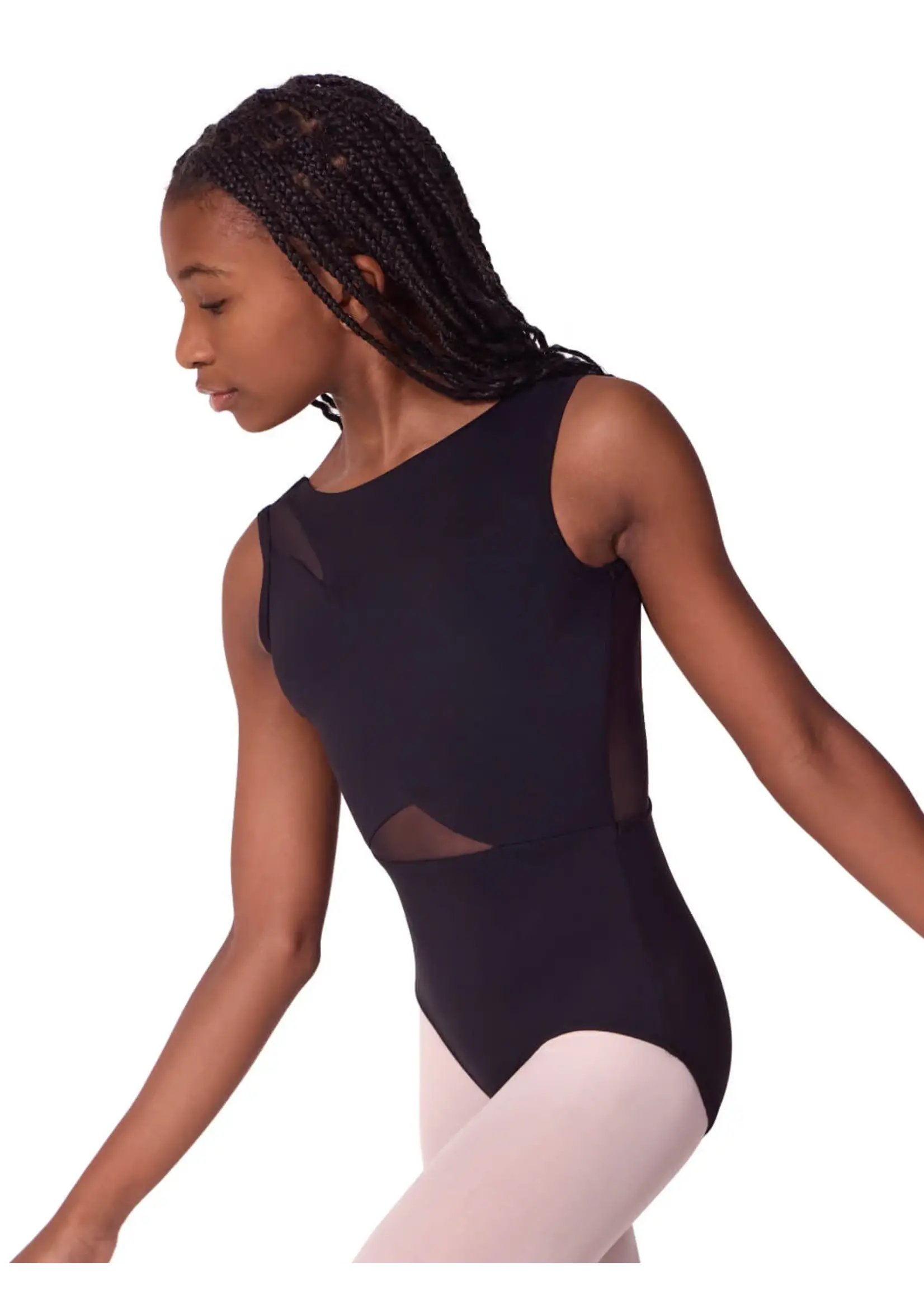 CAPEZIO & BUNHEADS AEL106T SOFT ELEGANCE TWEEN ASYMMETRICAL BOATNECK TANK LEOTARD
