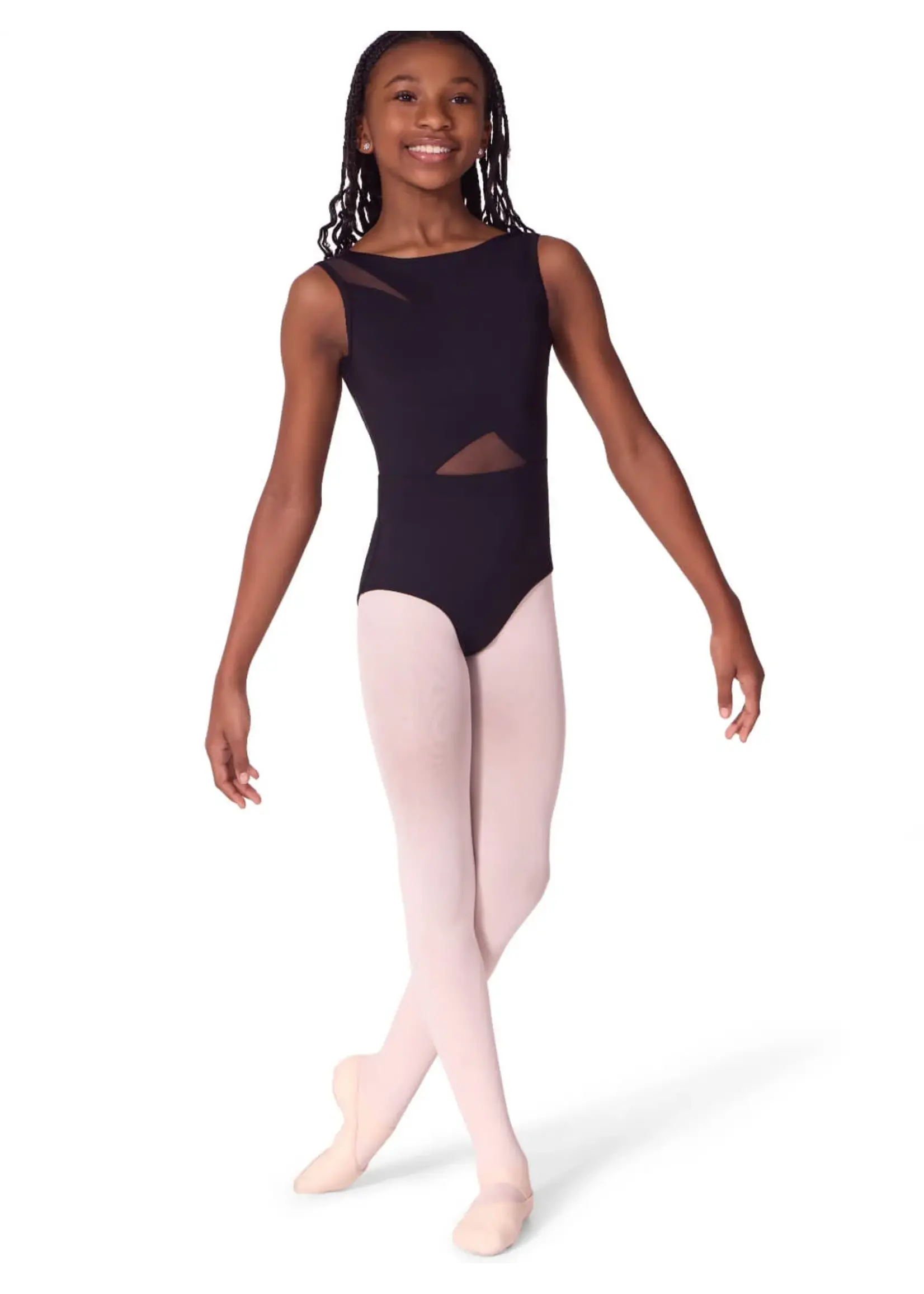 CAPEZIO & BUNHEADS AEL106T SOFT ELEGANCE TWEEN ASYMMETRICAL BOATNECK TANK LEOTARD