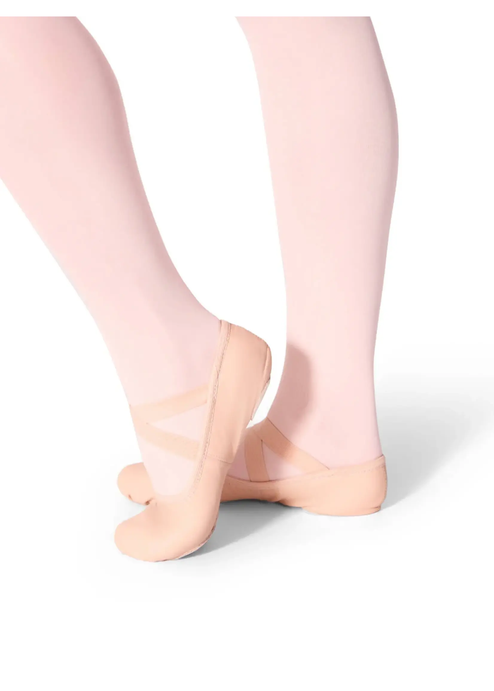 CAPEZIO & BUNHEADS AV400W LUNA SPLIT SOLE LEATHER BALLET SHOE w/o DRAWSTRING