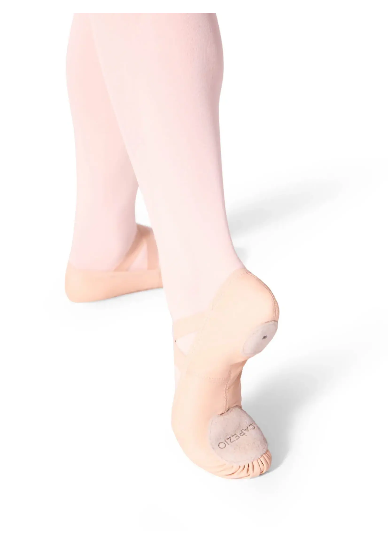 CAPEZIO & BUNHEADS AV400W LUNA SPLIT SOLE LEATHER BALLET SHOE w/o DRAWSTRING