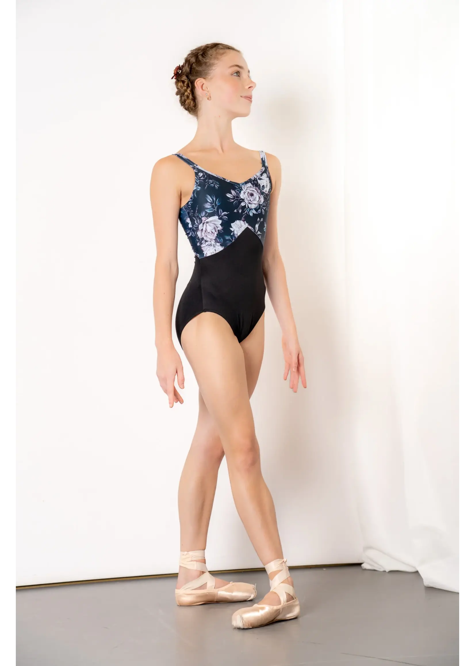 DANSE DE PARIS L0039 EVIE EMPIRE V BUTTERFLY BACK DOUBLE CAMISOLE LEOTARD