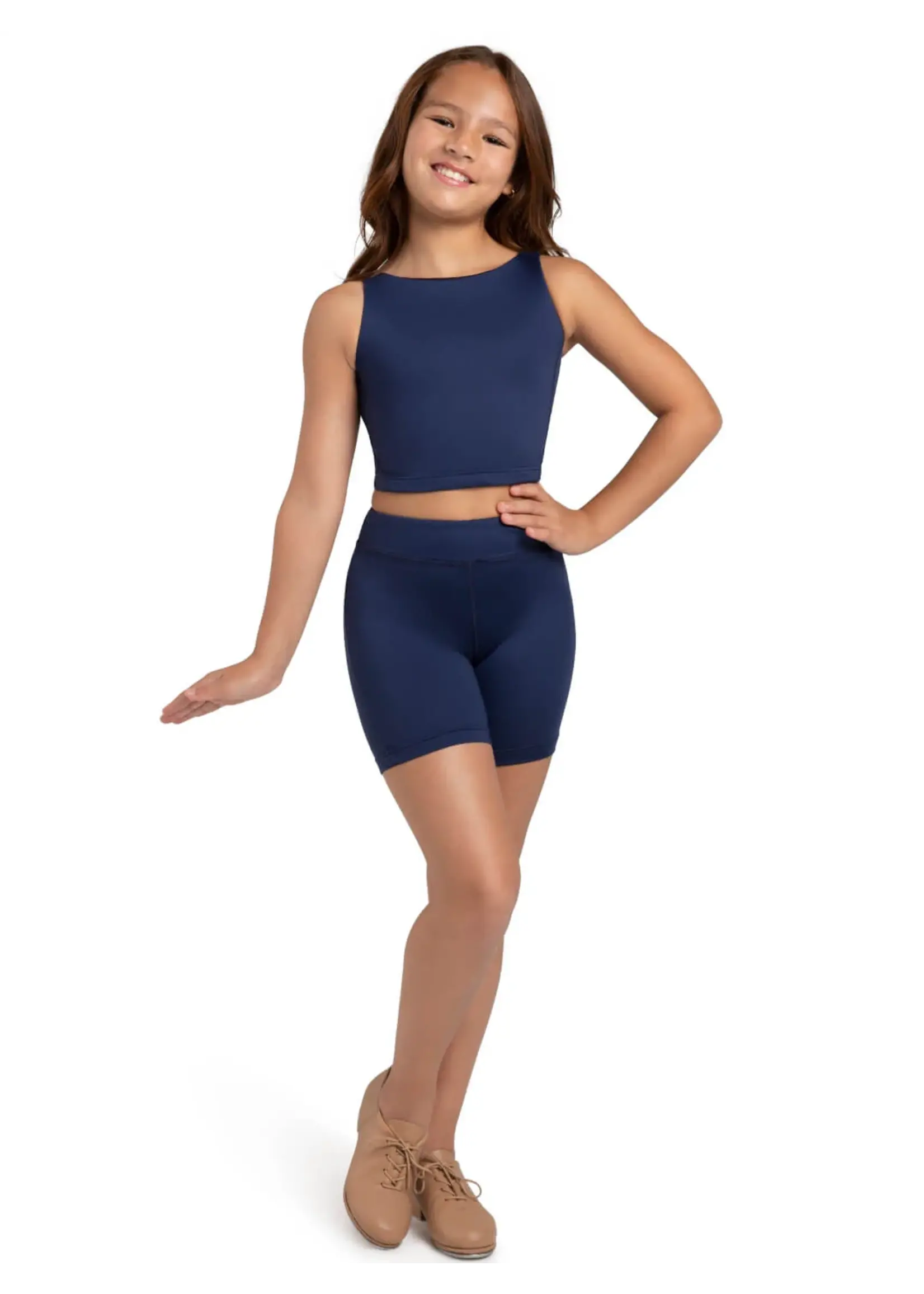 CAPEZIO & BUNHEADS ASE2002W ADULT HIGH NECK SCOOP BACK TANK BRA TOP