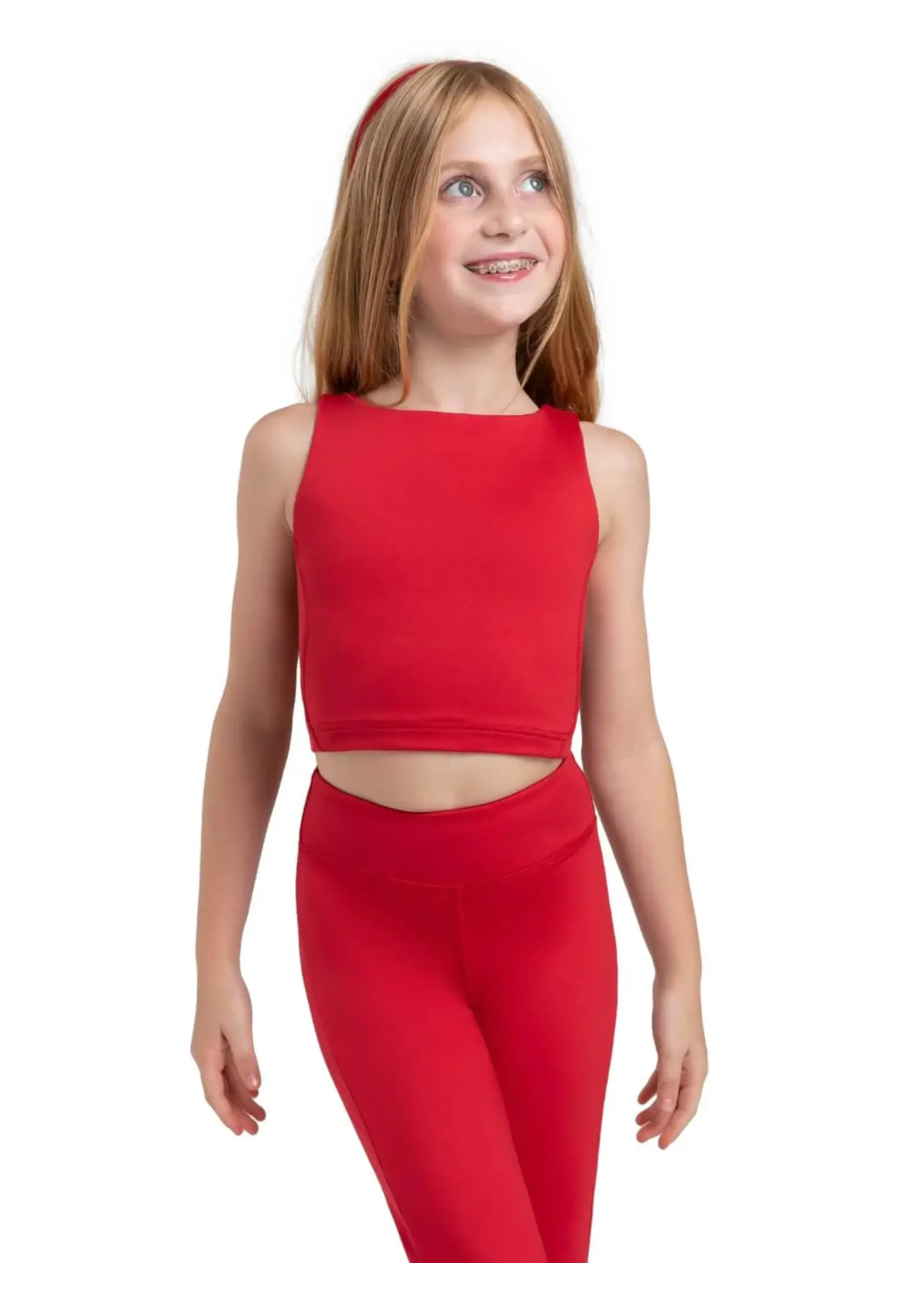 CAPEZIO & BUNHEADS ASE2002C CHILD HIGH NECK SCOOP BACK TANK BRA TOP