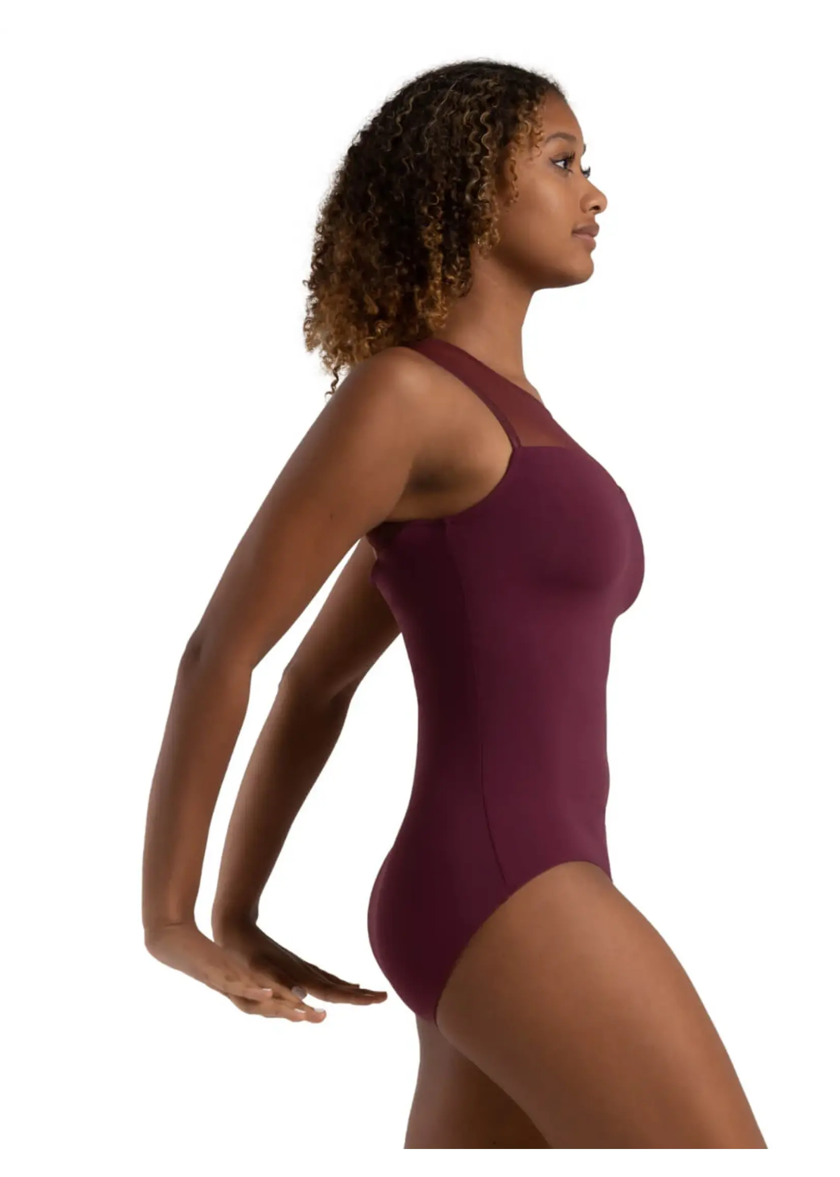CAPEZIO & BUNHEADS ASE2001W MESH SWEETHEART NECKLINE WITH BRATEK TANK LEOTARD