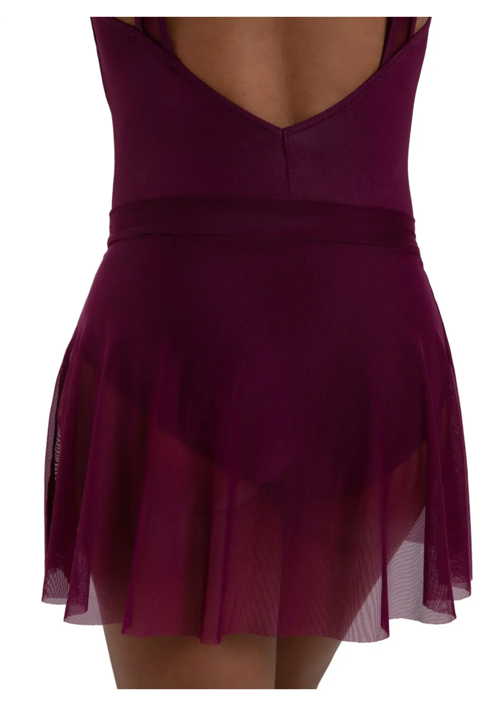 CAPEZIO & BUNHEADS A12266W CURVED RHYTHM YAYOI SHIMMER MESH PULL ON SKIRT