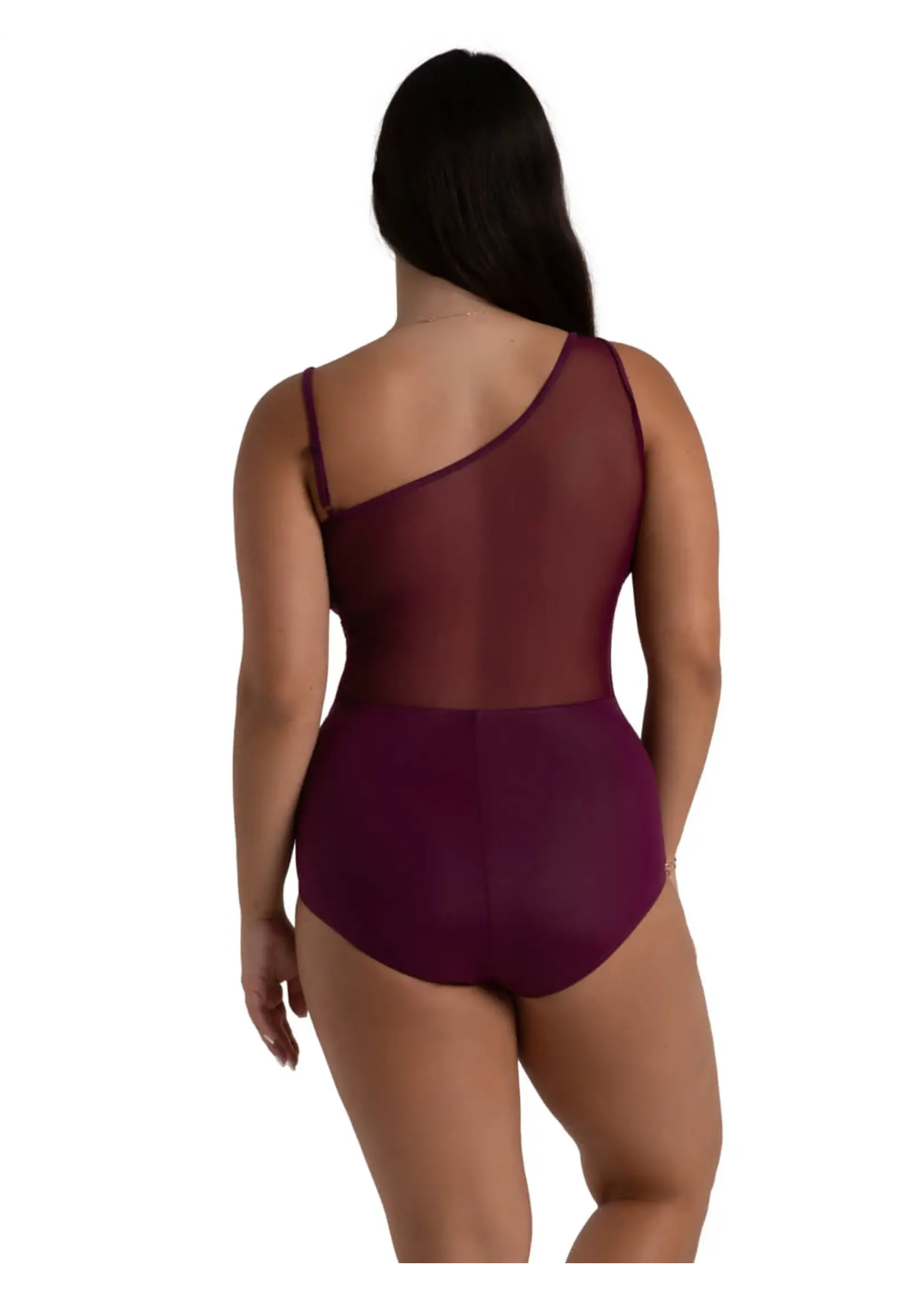 CAPEZIO & BUNHEADS A12261W CURVED RHYTHM EDMONIA ASYMMETRICAL SHIMMER CAMISOLE LEOTARD