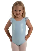 CAPEZIO & BUNHEADS A12280C WANDERLUST AMELIA MESH FLUTTER SLEEVE FOIL FINISH TANK LEOTARD