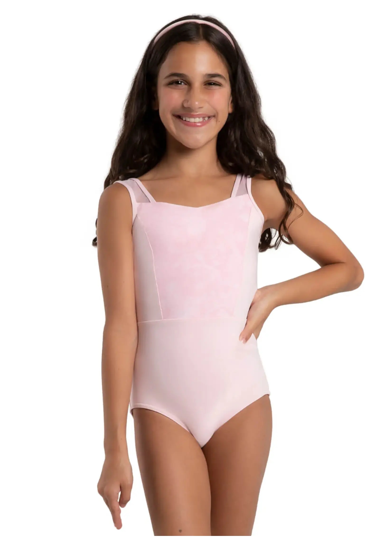 CAPEZIO & BUNHEADS A12292C JEWEL GARDIN LAPIS BROCADE MESH PANEL PRINCESS SEAM TANK LEOTARD