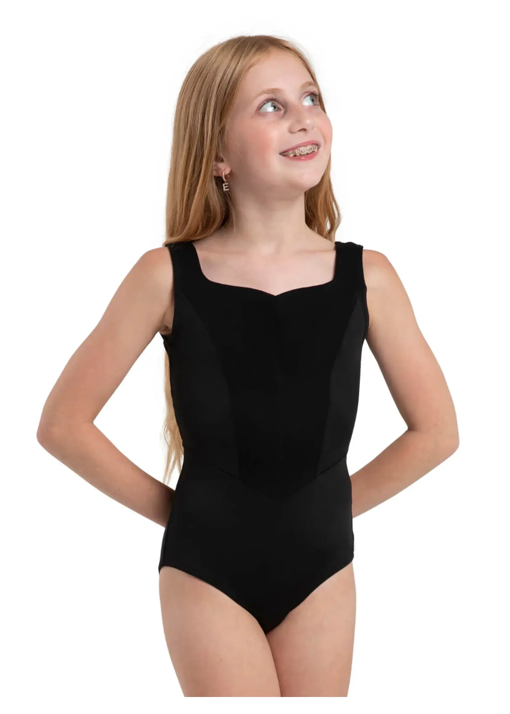 CAPEZIO & BUNHEADS A12287C JEWEL GARDIN SAPPHIRE MESH BROCADE BODICE PRINCESS SEAM TANK LEOTARD