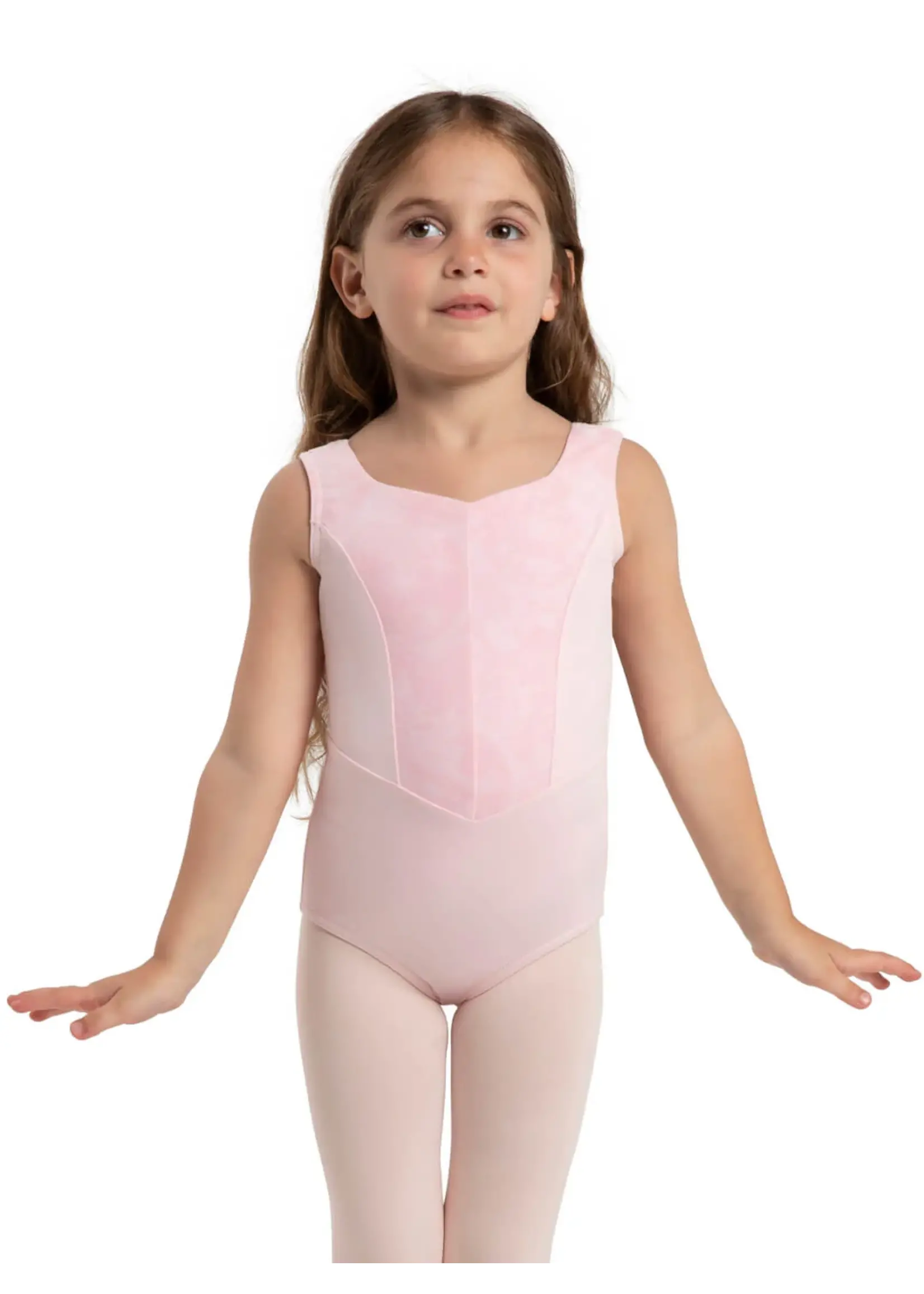 CAPEZIO & BUNHEADS A12287C JEWEL GARDIN SAPPHIRE MESH BROCADE BODICE PRINCESS SEAM TANK LEOTARD