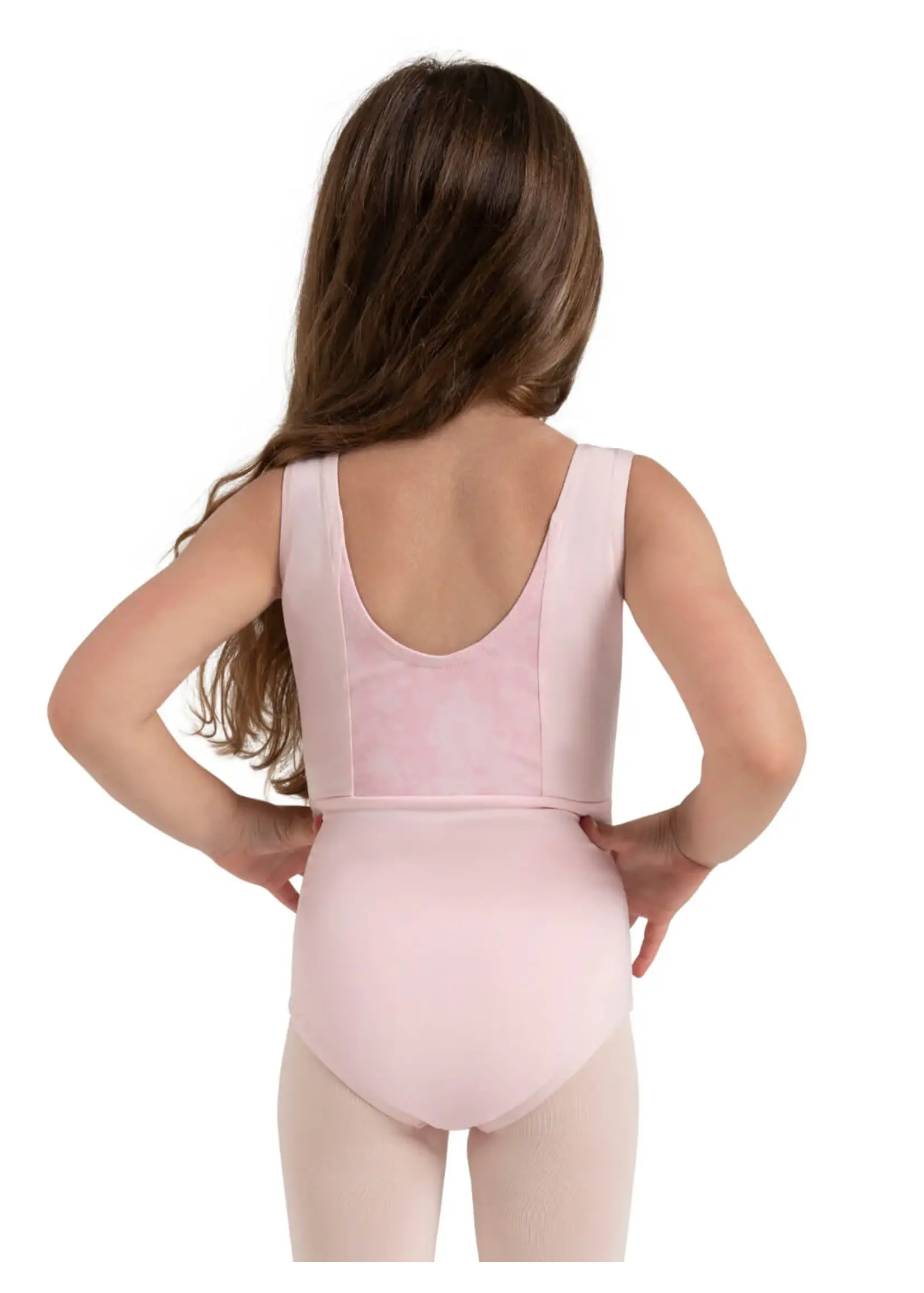 CAPEZIO & BUNHEADS A12287C JEWEL GARDIN SAPPHIRE MESH BROCADE BODICE PRINCESS SEAM TANK LEOTARD