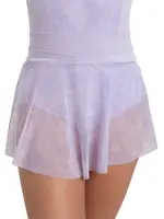 CAPEZIO & BUNHEADS A12294C JEWEL GARDEN SONGBIRD CROSS FRONT BROCADE MESH PULL ON SKIRT