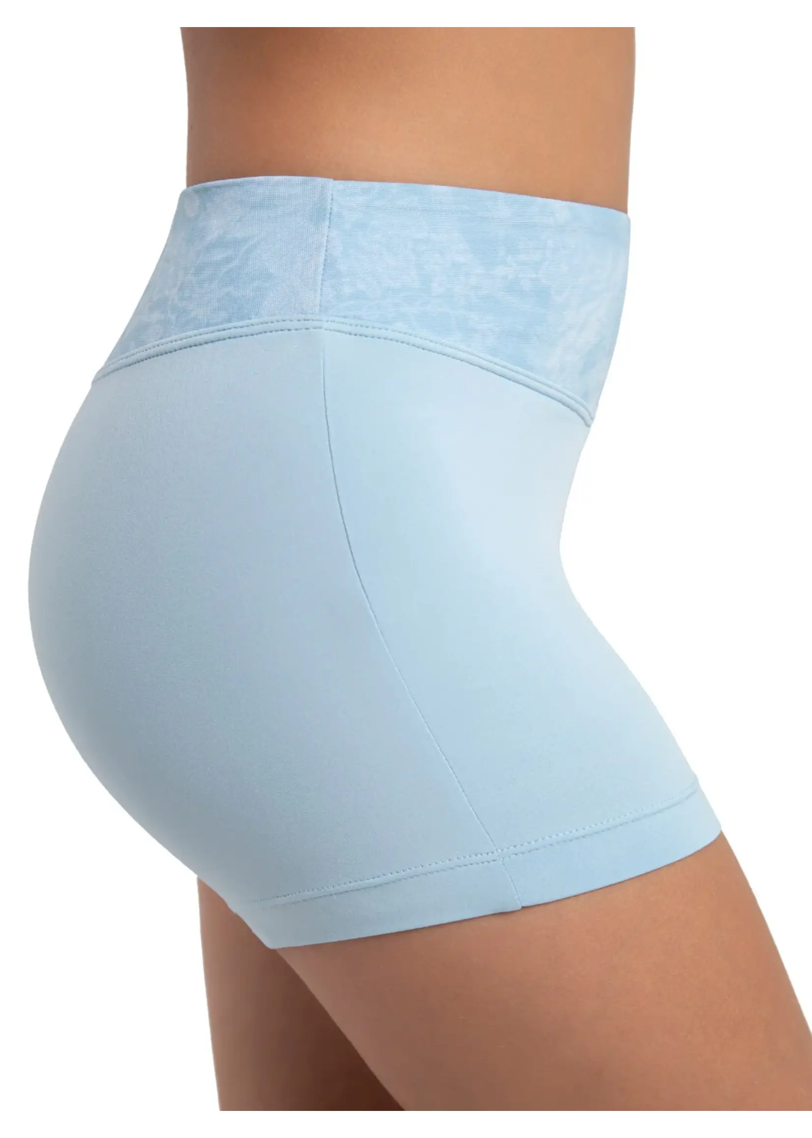 CAPEZIO & BUNHEADS A12295C JEWEL GARDEN HIGH WAISTED MESH OVERLAY SHORT