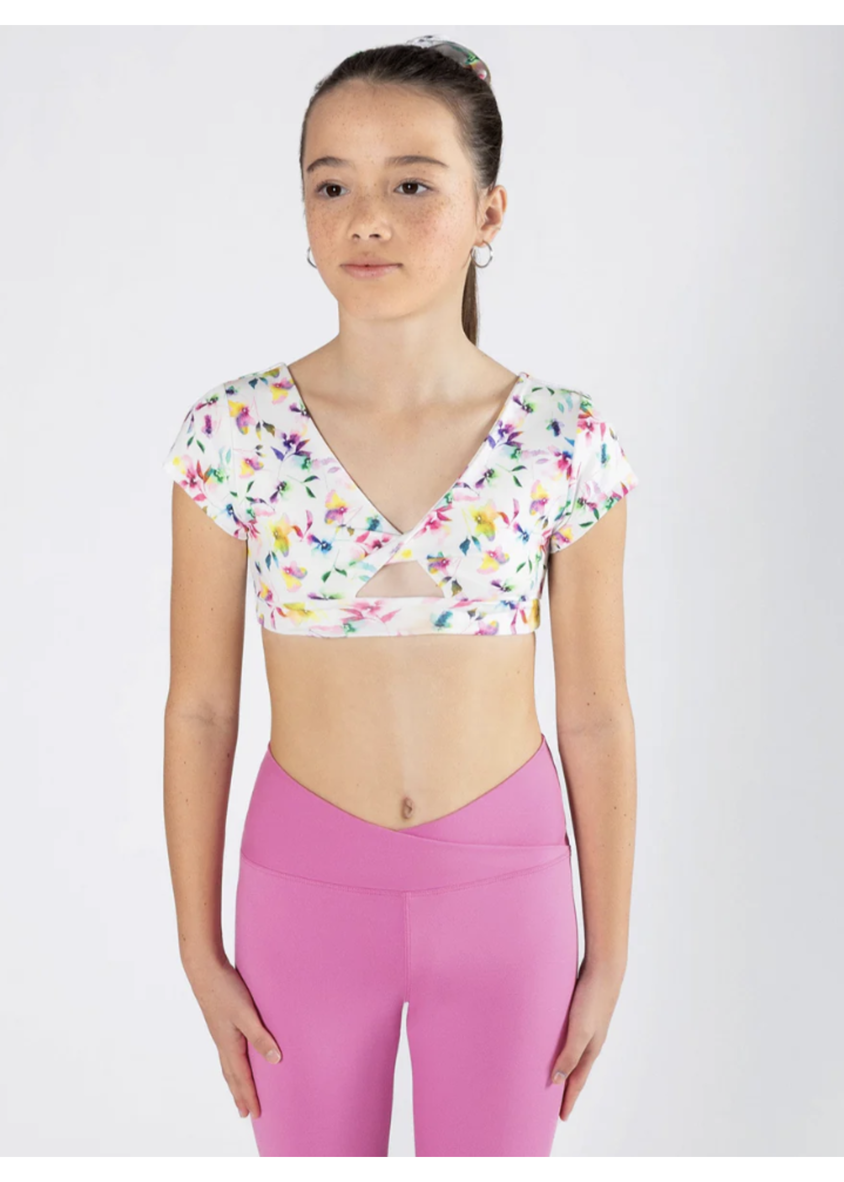 ENERGETIKS ICC197SSBL1 AVERY CAP SLEEVE CROP TOP