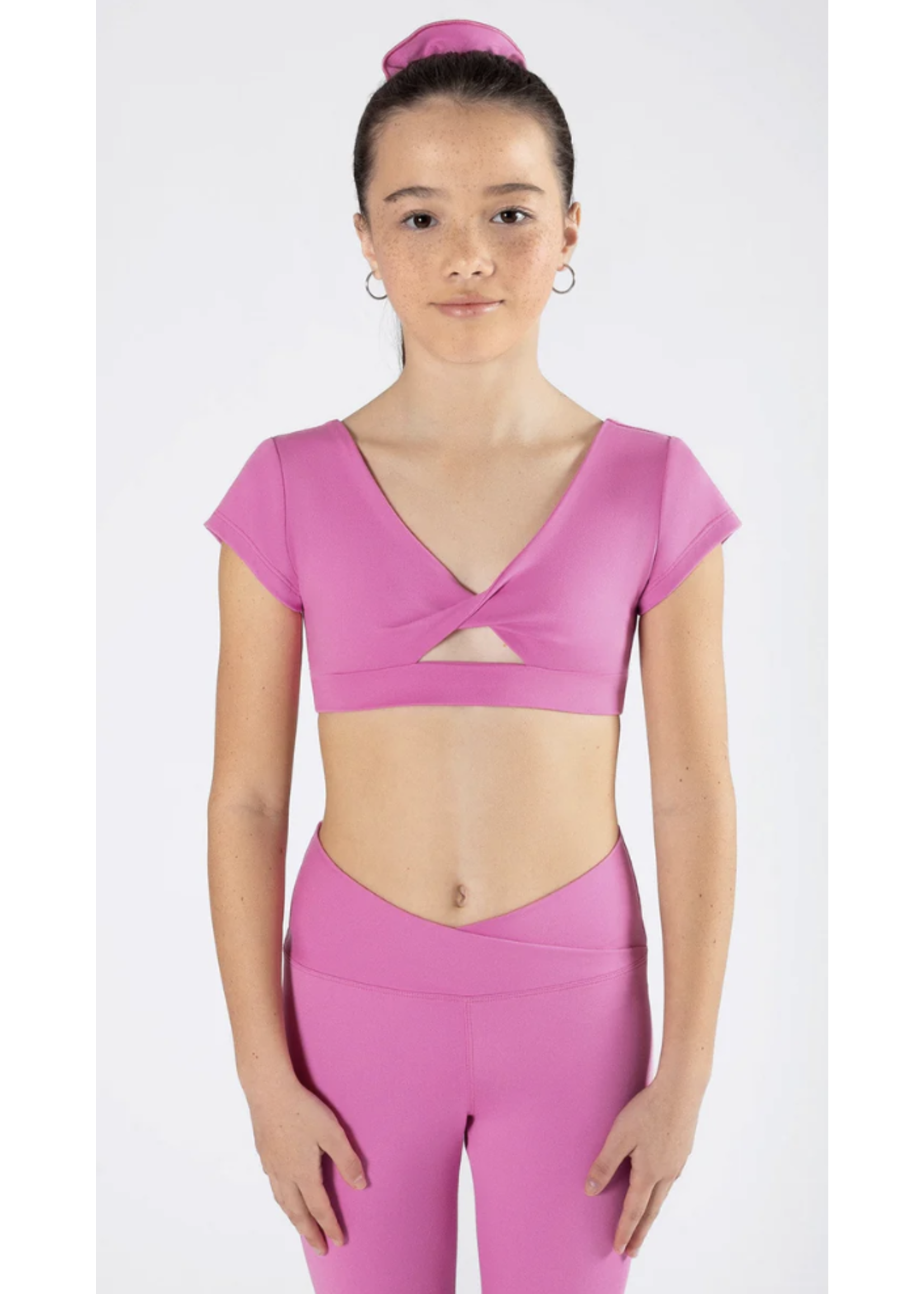 ENERGETIKS ICC197SSBL1 AVERY CAP SLEEVE CROP TOP