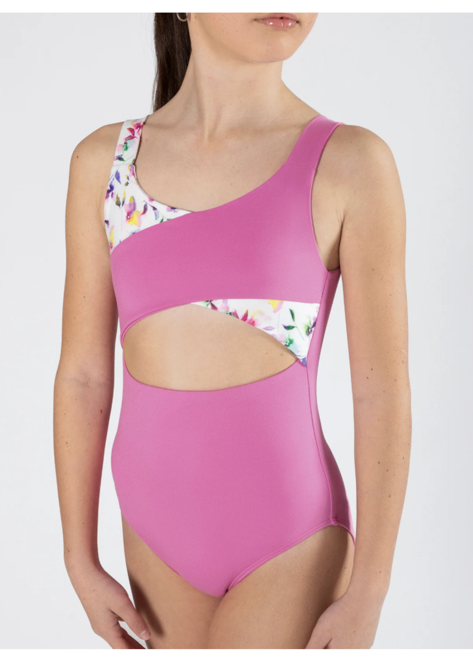 ENERGETIKS ICL153BL1 IZZY ASYMMETRICAL CROSSOVER TANK LEOTARD