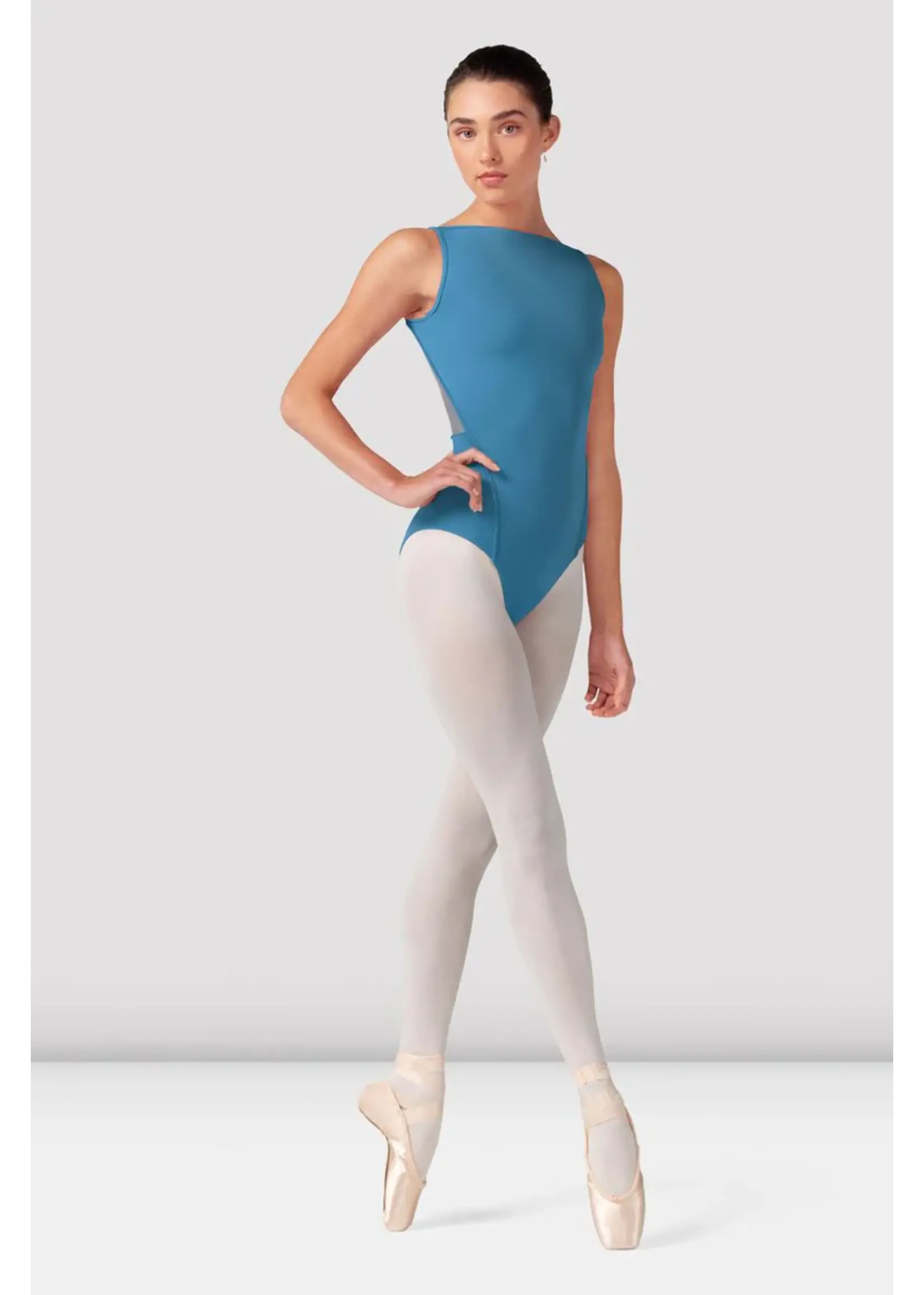 BLOCH & MIRELLA L40004 EMMA BOATNECK EMBROIDERED BACK LEOTARD
