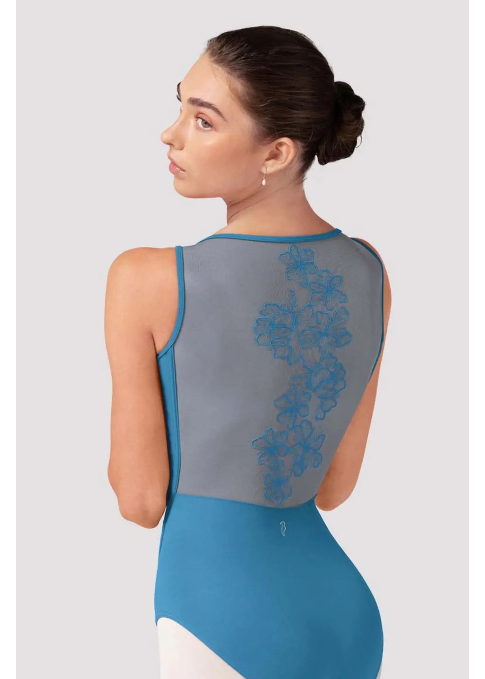BLOCH & MIRELLA L40004 EMMA BOATNECK EMBROIDERED BACK LEOTARD