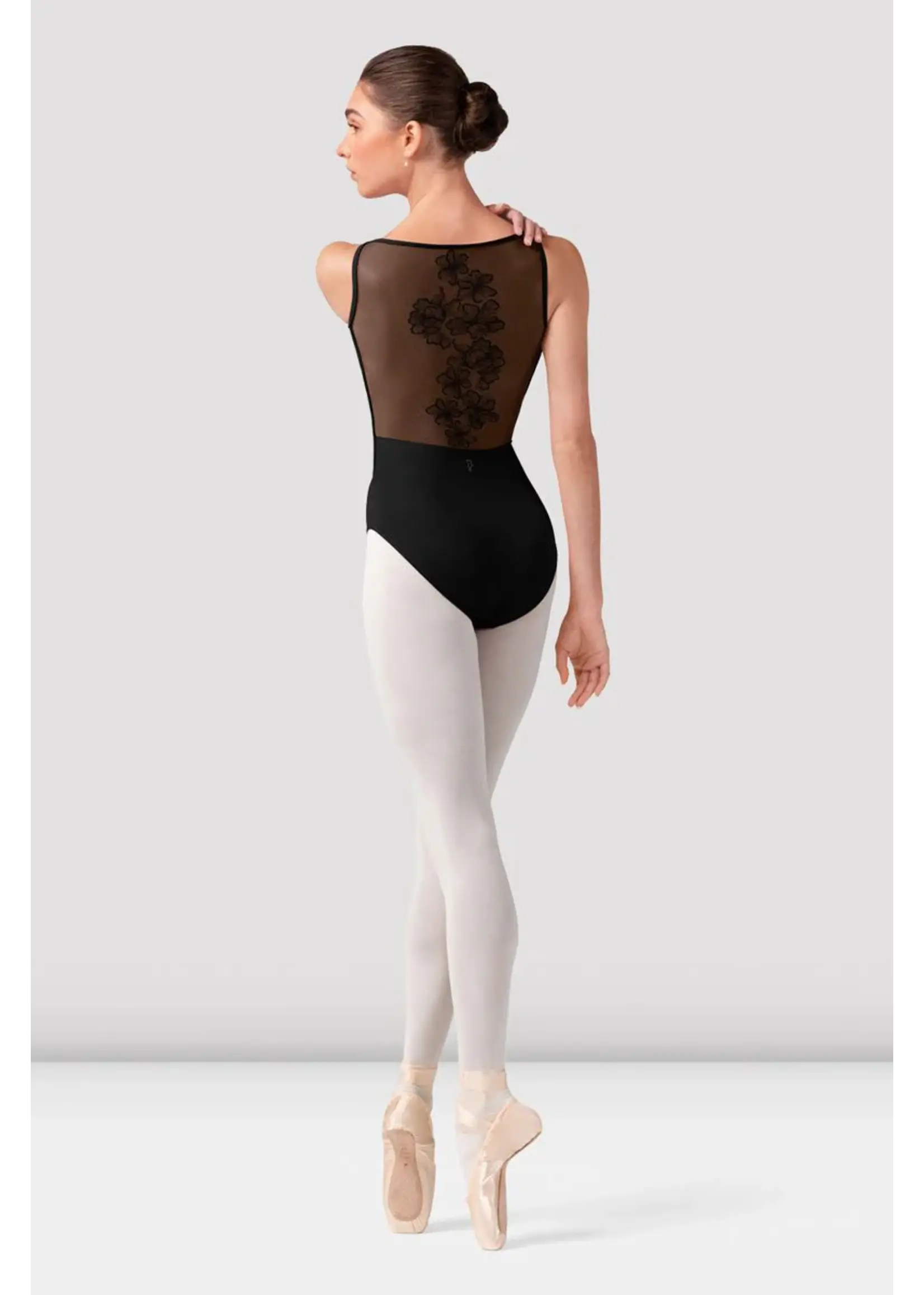 BLOCH & MIRELLA L40004 EMMA BOATNECK EMBROIDERED BACK LEOTARD