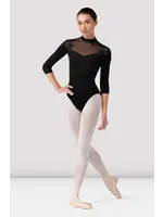 BLOCH & MIRELLA L60001 CALISTA SWEETHEART FRONT EMBROIDERED 3/4 SLEEVE LEOTARD