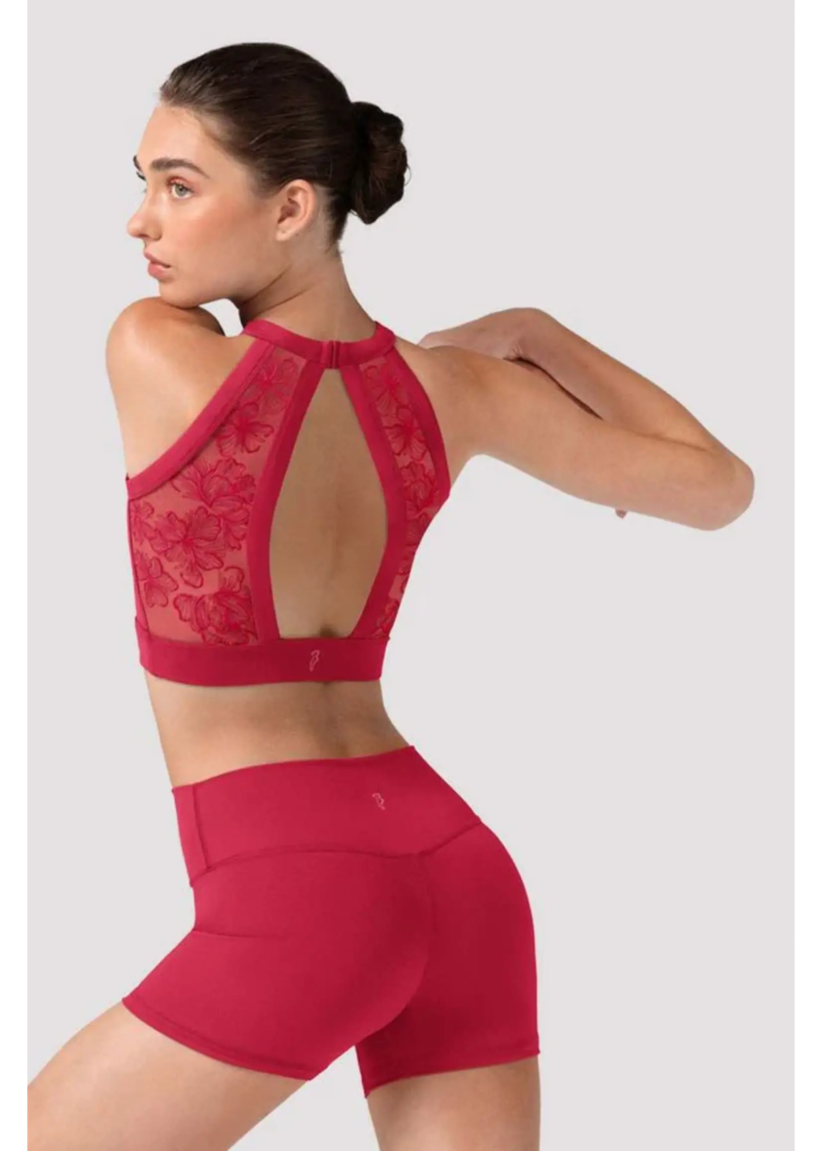 BLOCH & MIRELLA Z30004 NINA CROP TOP WITH EMBROIDERED BACK DETAIL