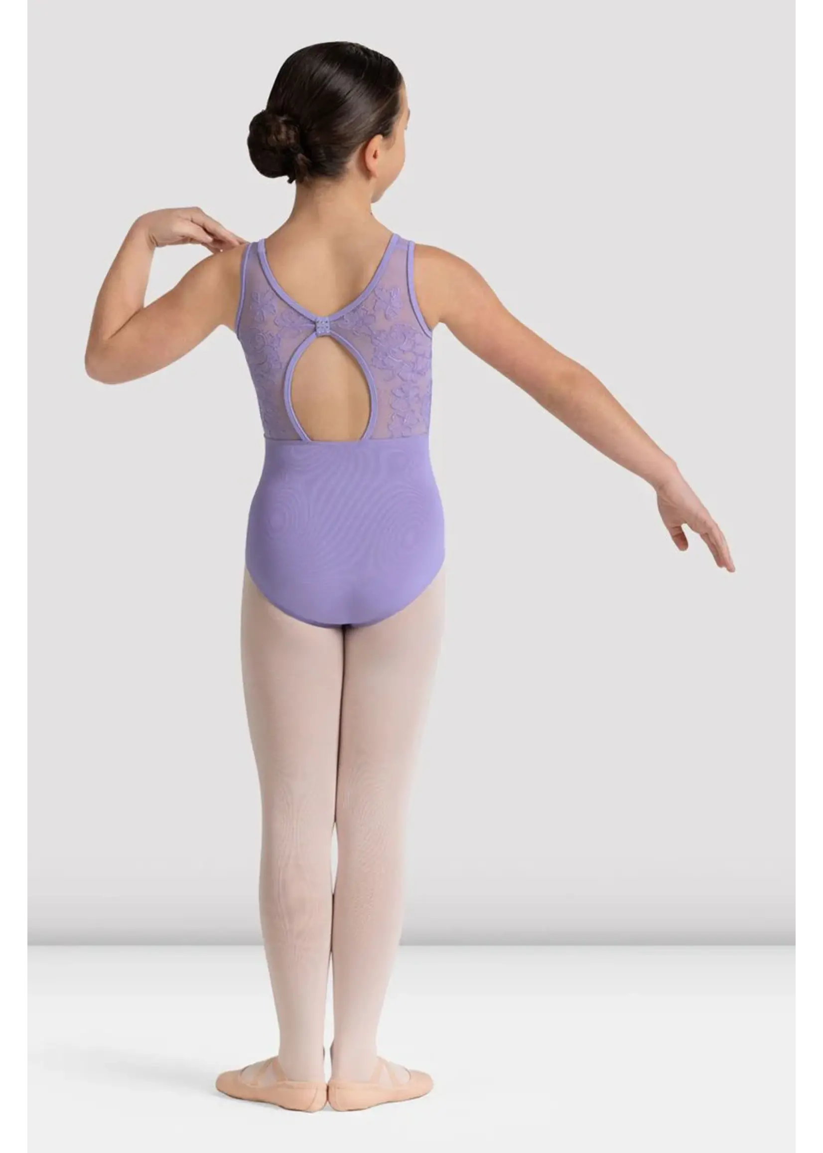 BLOCH & MIRELLA CL50005 LULU SWEETHEART FRONT EMBROIDERED KEYHOLE BACK TANK LEOTARD