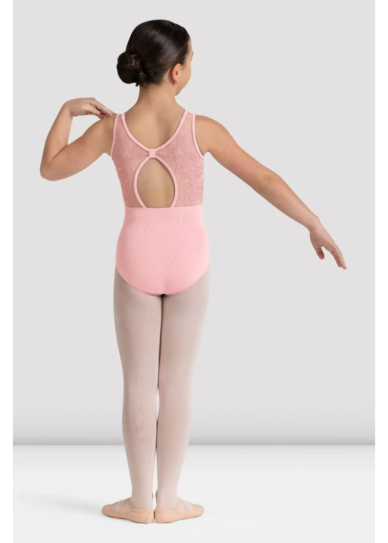 BLOCH & MIRELLA CL50005 LULU SWEETHEART FRONT EMBROIDERED KEYHOLE BACK TANK LEOTARD