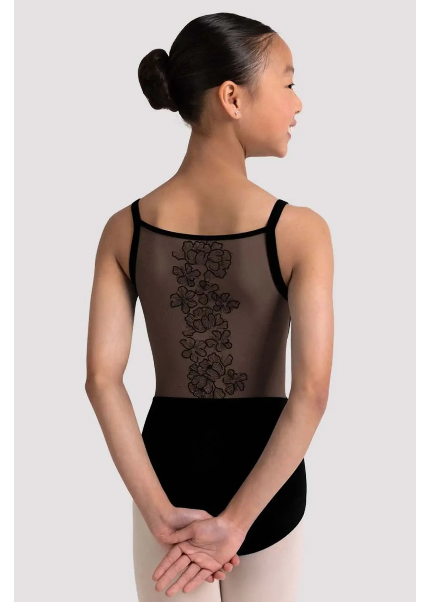 BLOCH & MIRELLA CL70005 KIK CORSETED FRONT EMBROIDERED BACK CAMISOLE LEOTARD