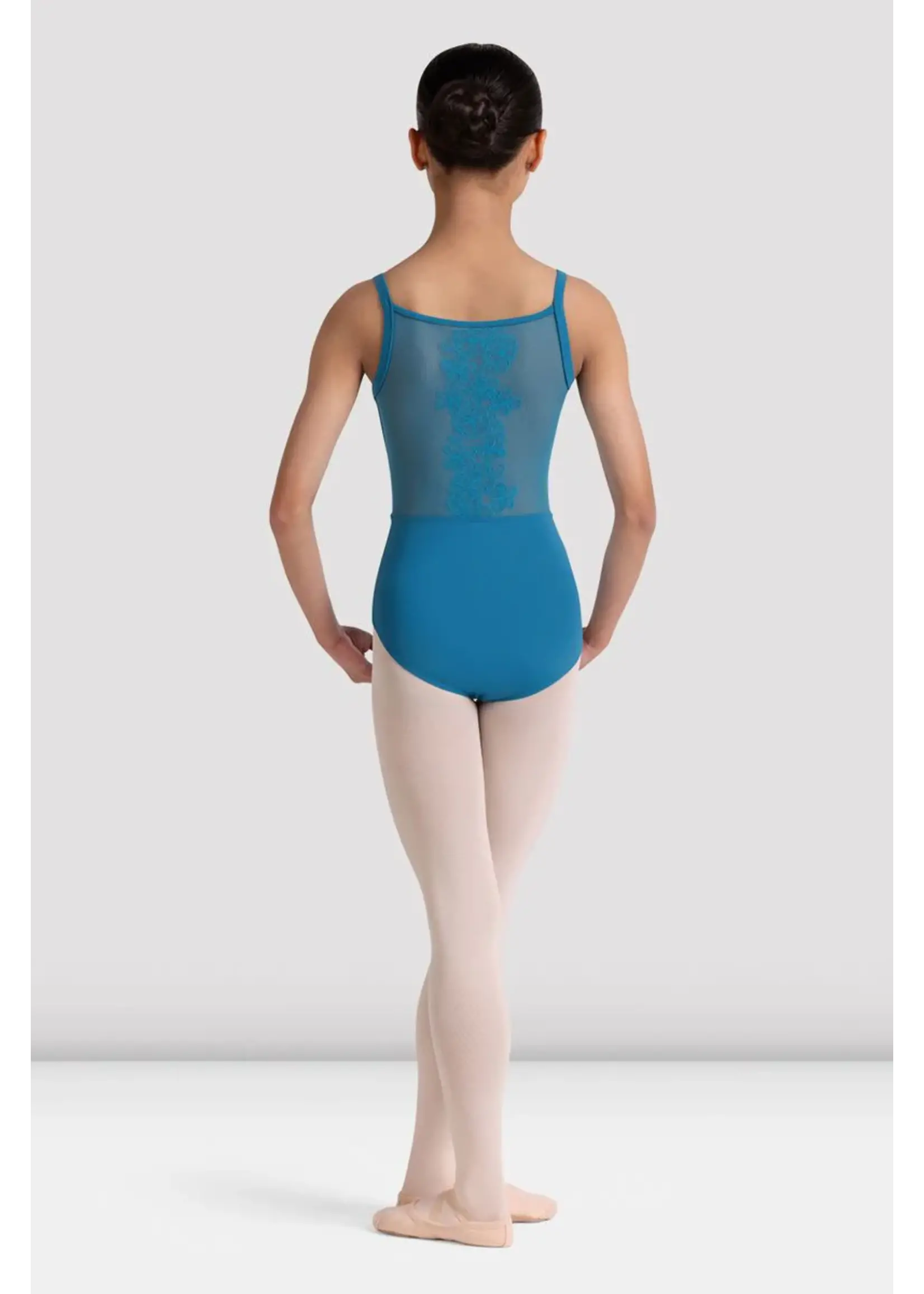 BLOCH & MIRELLA CL70005 KIK CORSETED FRONT EMBROIDERED BACK CAMISOLE LEOTARD