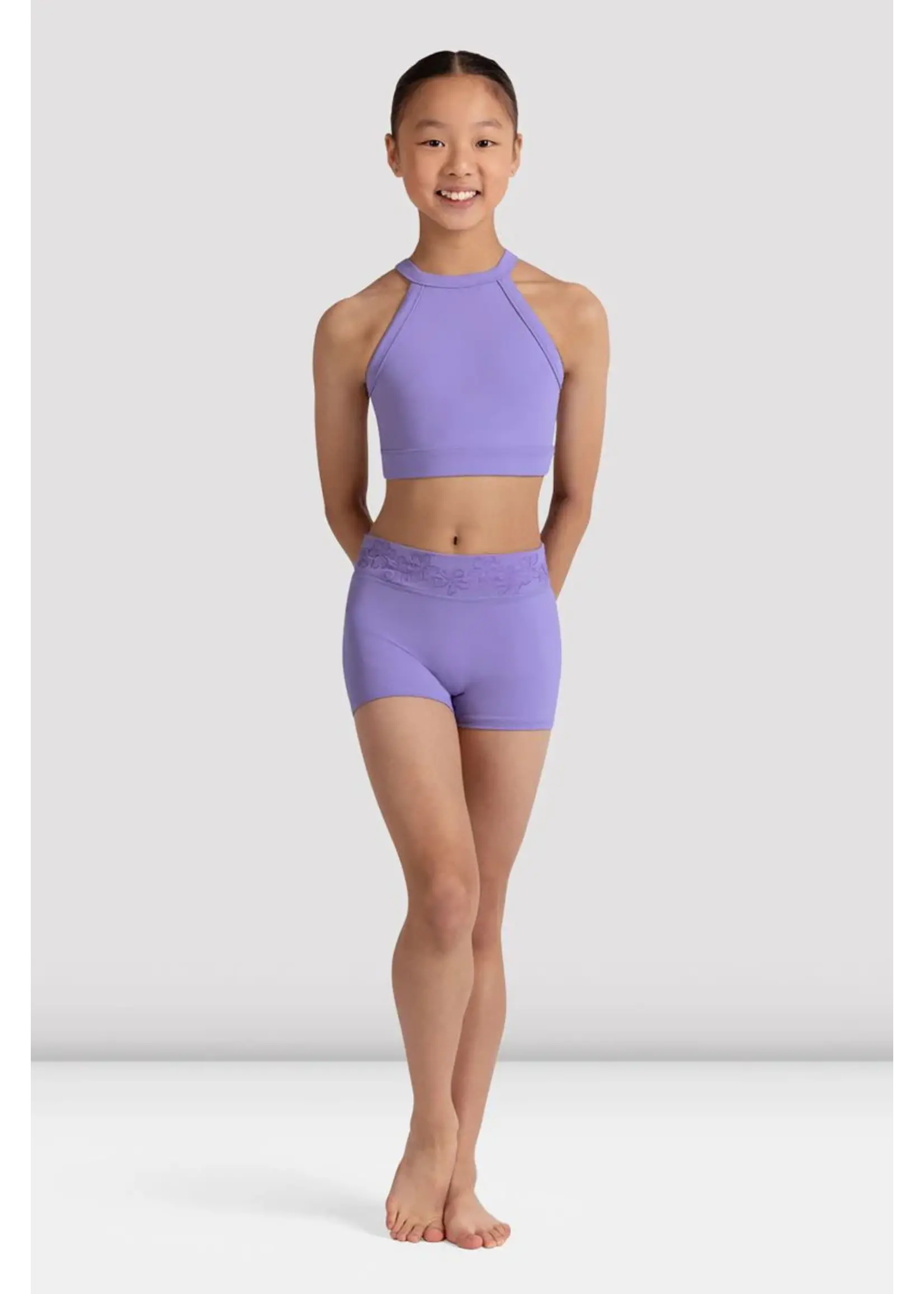 BLOCH & MIRELLA CR90003 BELLA EMBROIDERED WAISTBAND SHORTS