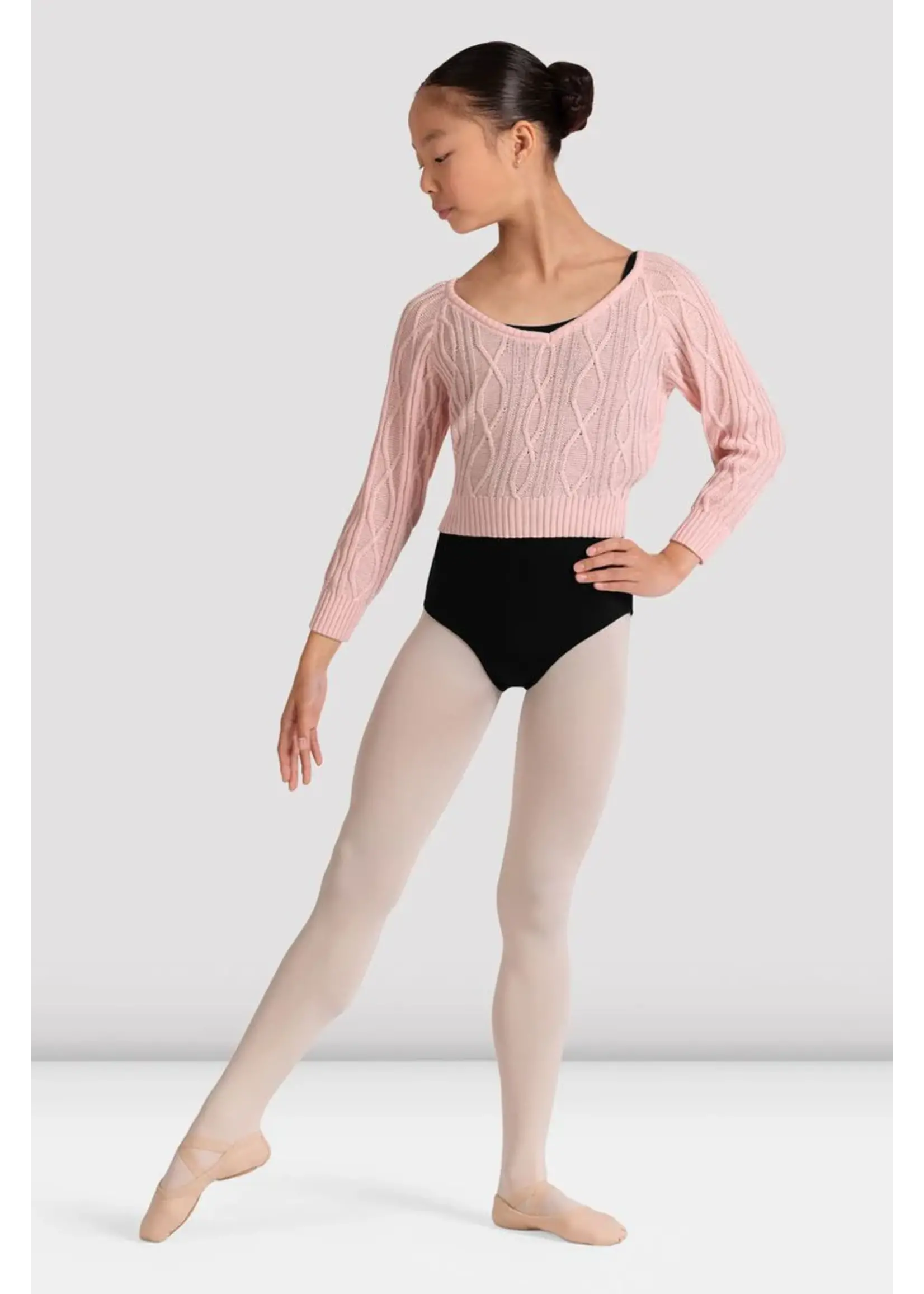 BLOCH & MIRELLA CZ30010 AQULIO V NECK RAGLAN SLEEVED KNIT TOP