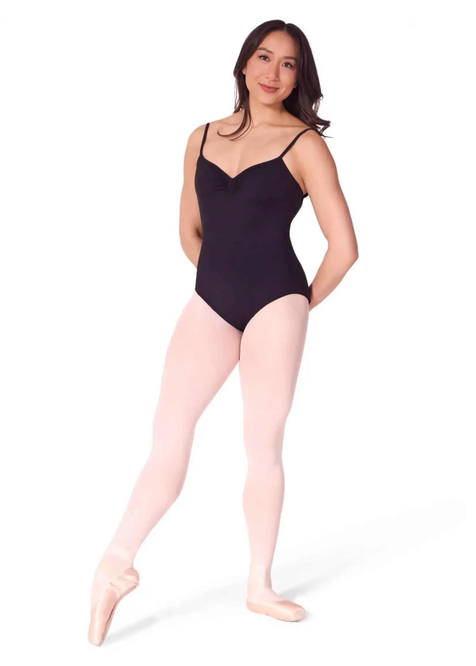 CAPEZIO & BUNHEADS AMC802W ADULT BRATEK 2 CAMISOLE LEOTARD WITH SWEETHEART NECKLINE